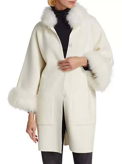 Avenue Saks Fur-Trimmed Maximilian Coat | Shop Cashmere Fifth