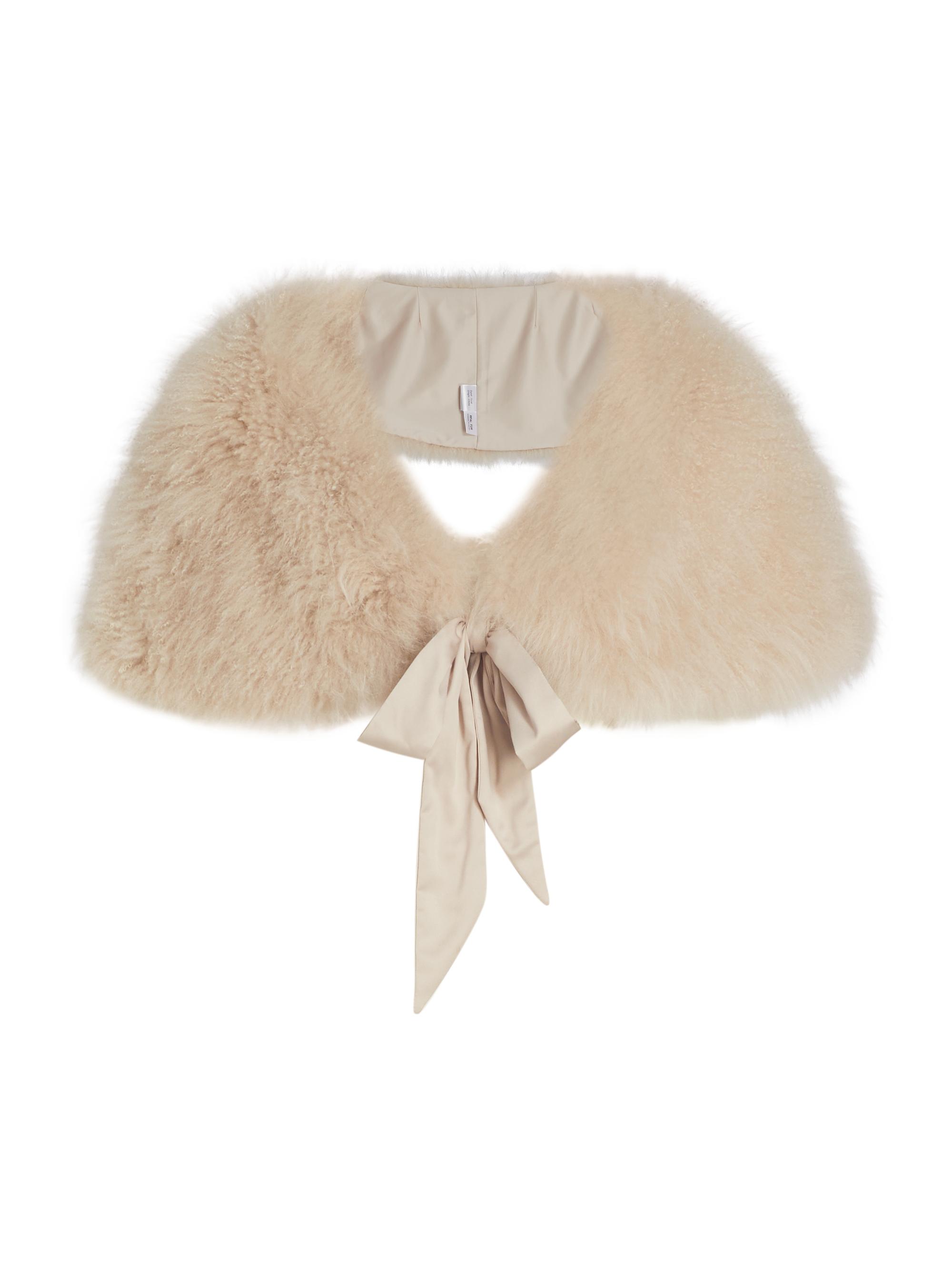 Maximilian Women's Cashmere Goat Fur Stole - Beige