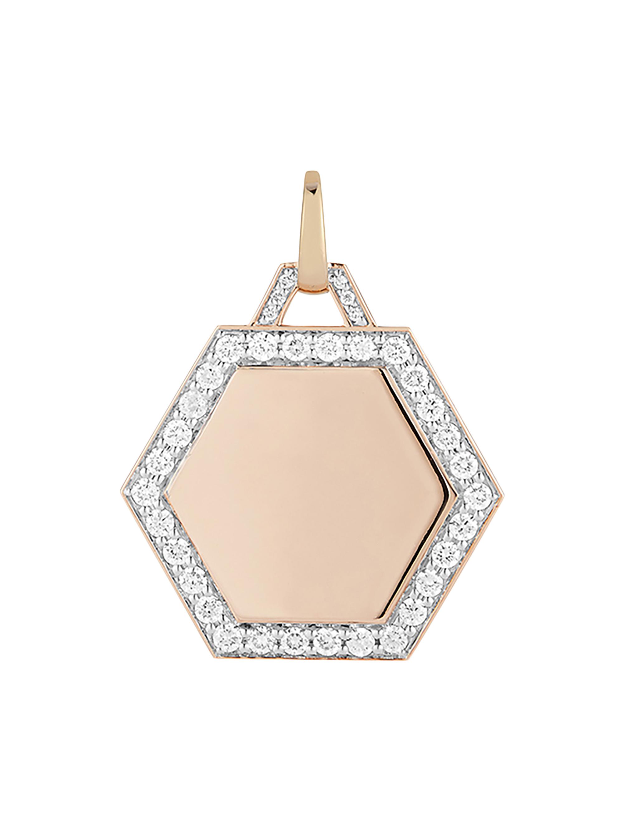 Walters Faith Women's Dora 18K Rose Gold & 0.47 TCW Diamond Hexagon Pendant - Rose Gold