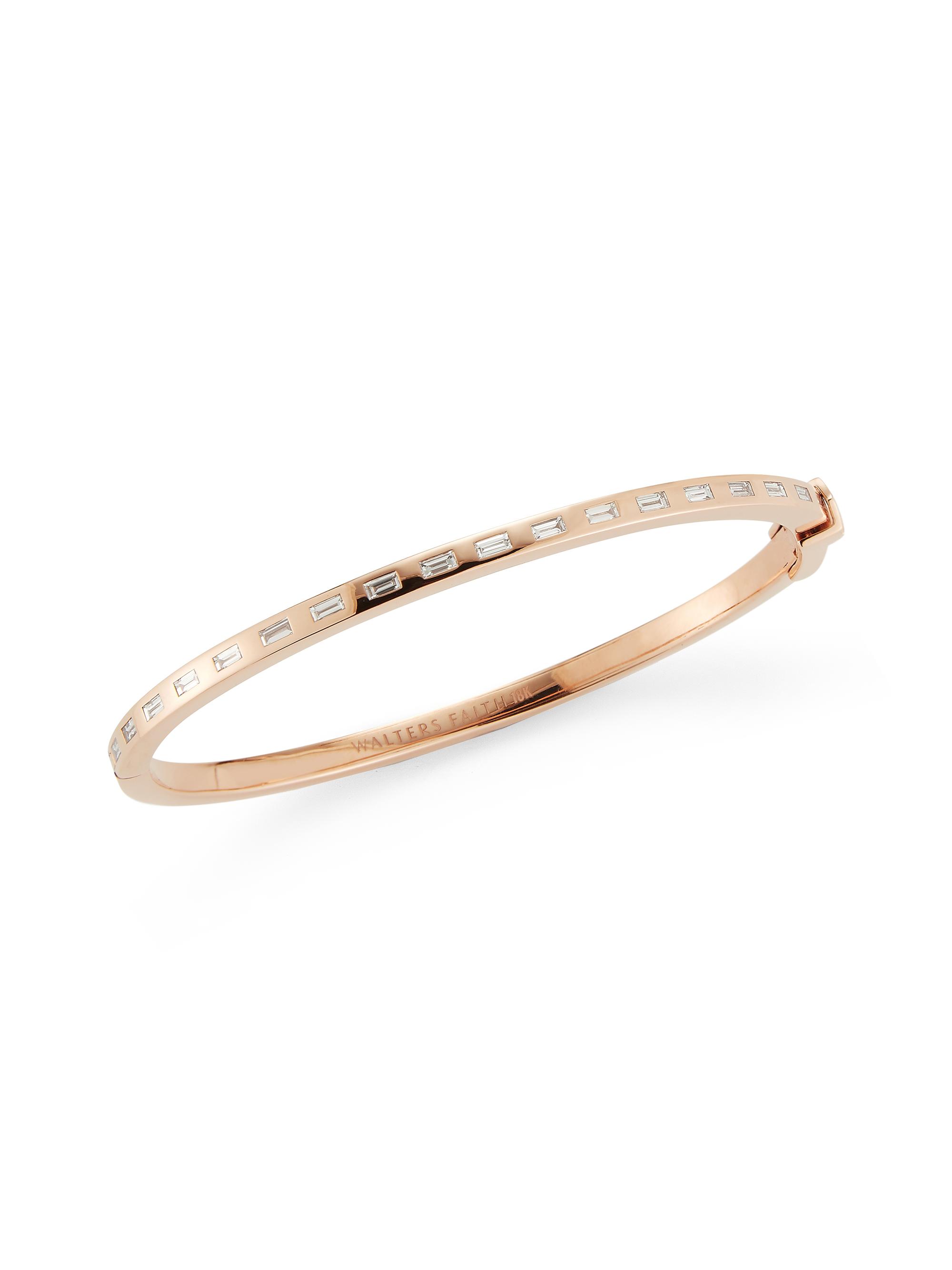 Walters Faith Women's Ottoline 18K Rose Gold & Diamond Hinged Bangle - Rose Gold