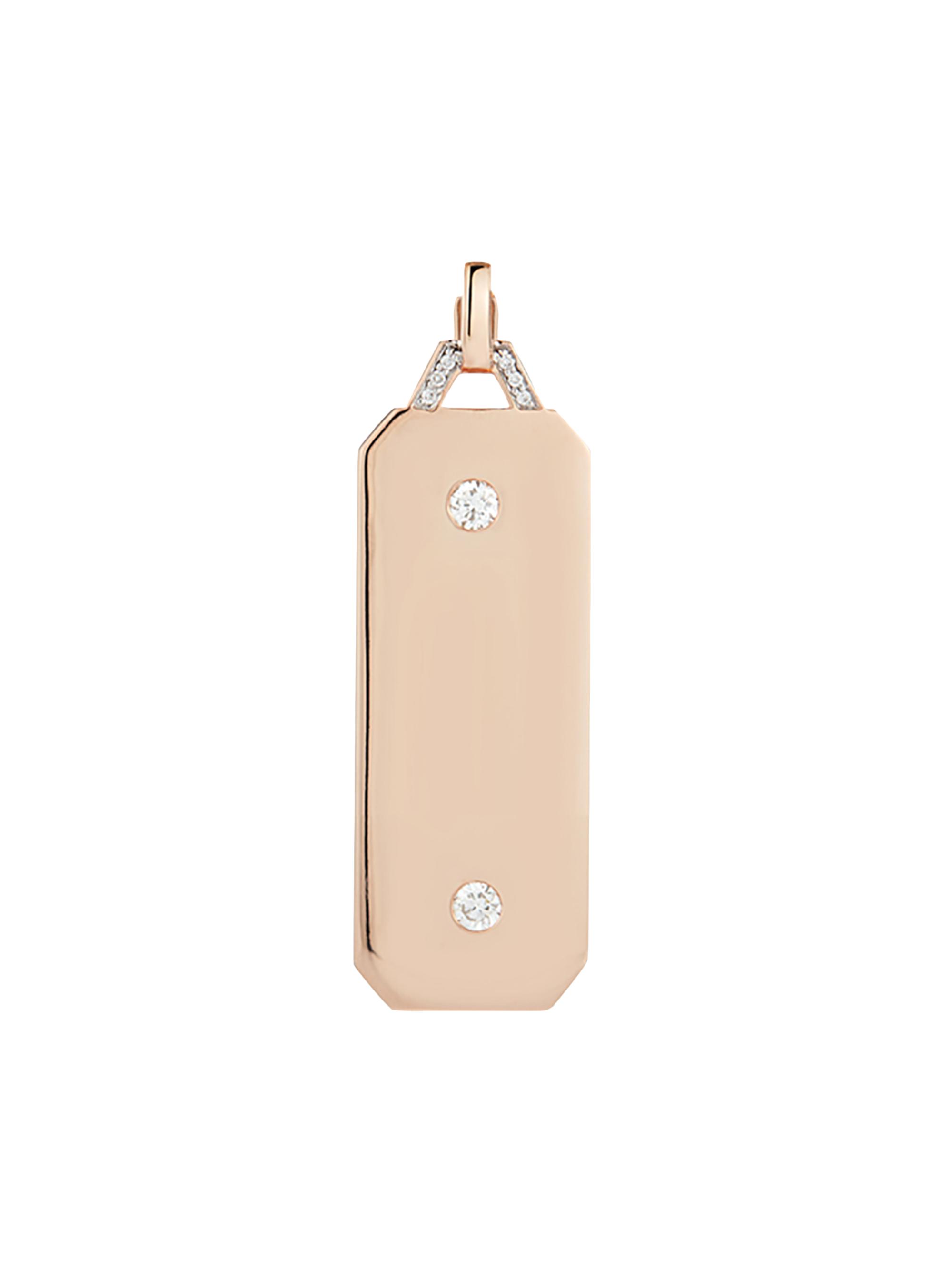 Walters Faith Women's Dora 18K Rose Gold & 0.108 TCW Diamond Rectangular Pendant - Rose Gold