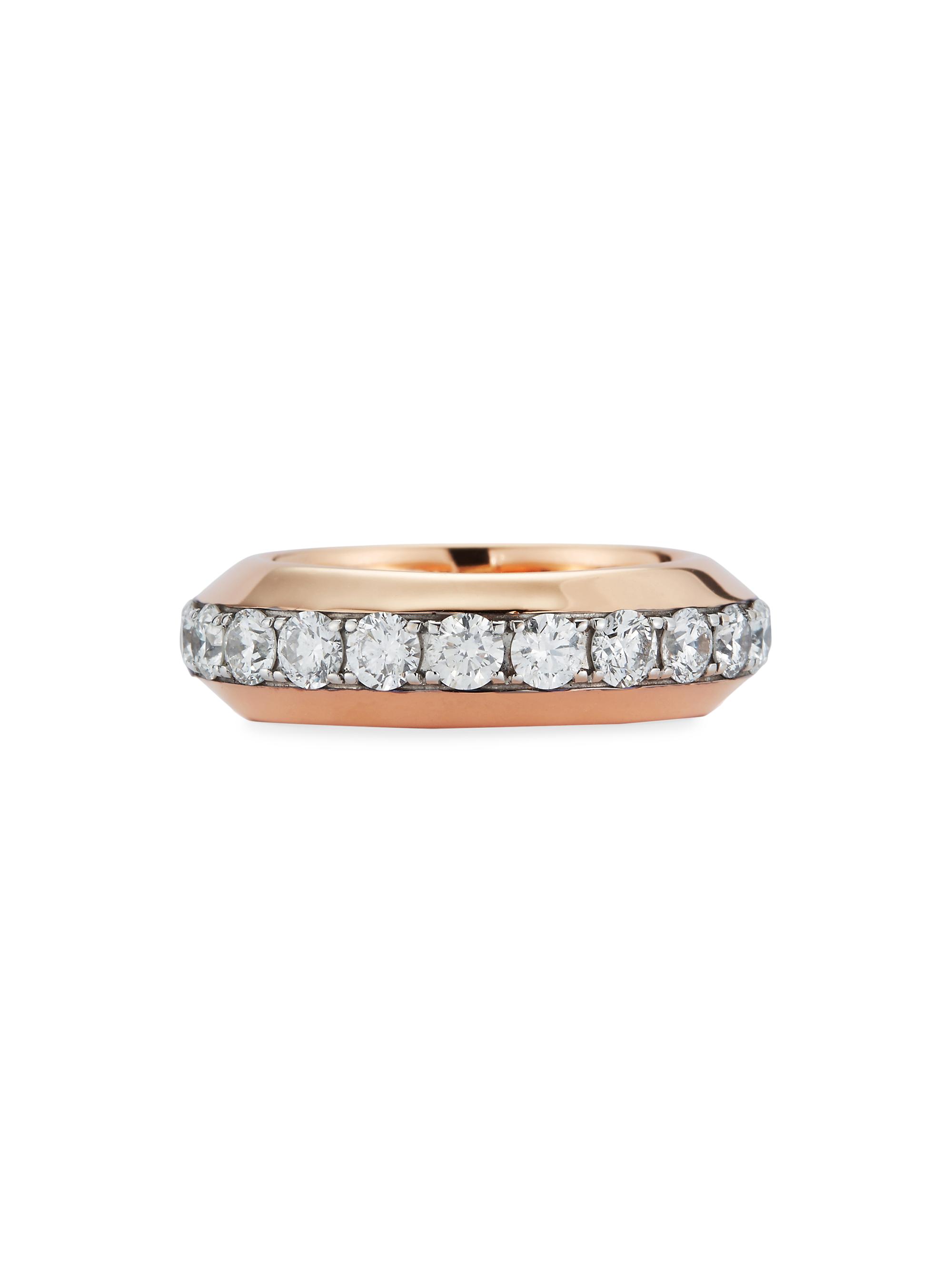 Walters Faith Women's Grant 18K Rose Gold & Diamond Angled Band Ring - Rose Gold