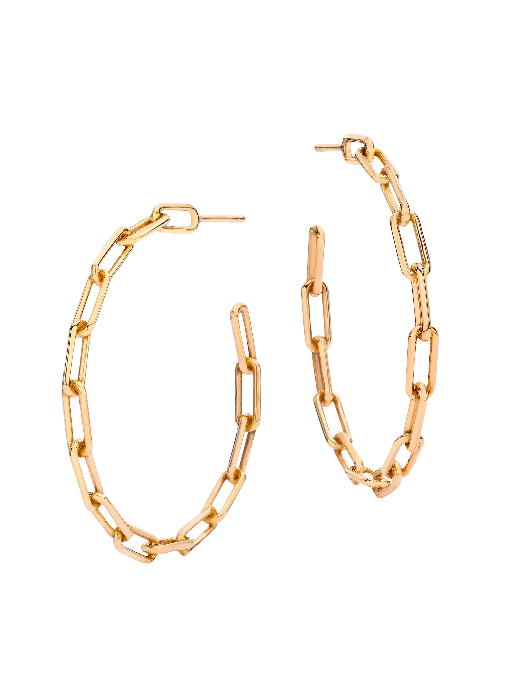 Walters Faith Women's Saxon 18K Rose Gold Chain Link Hoops - Rose Gold