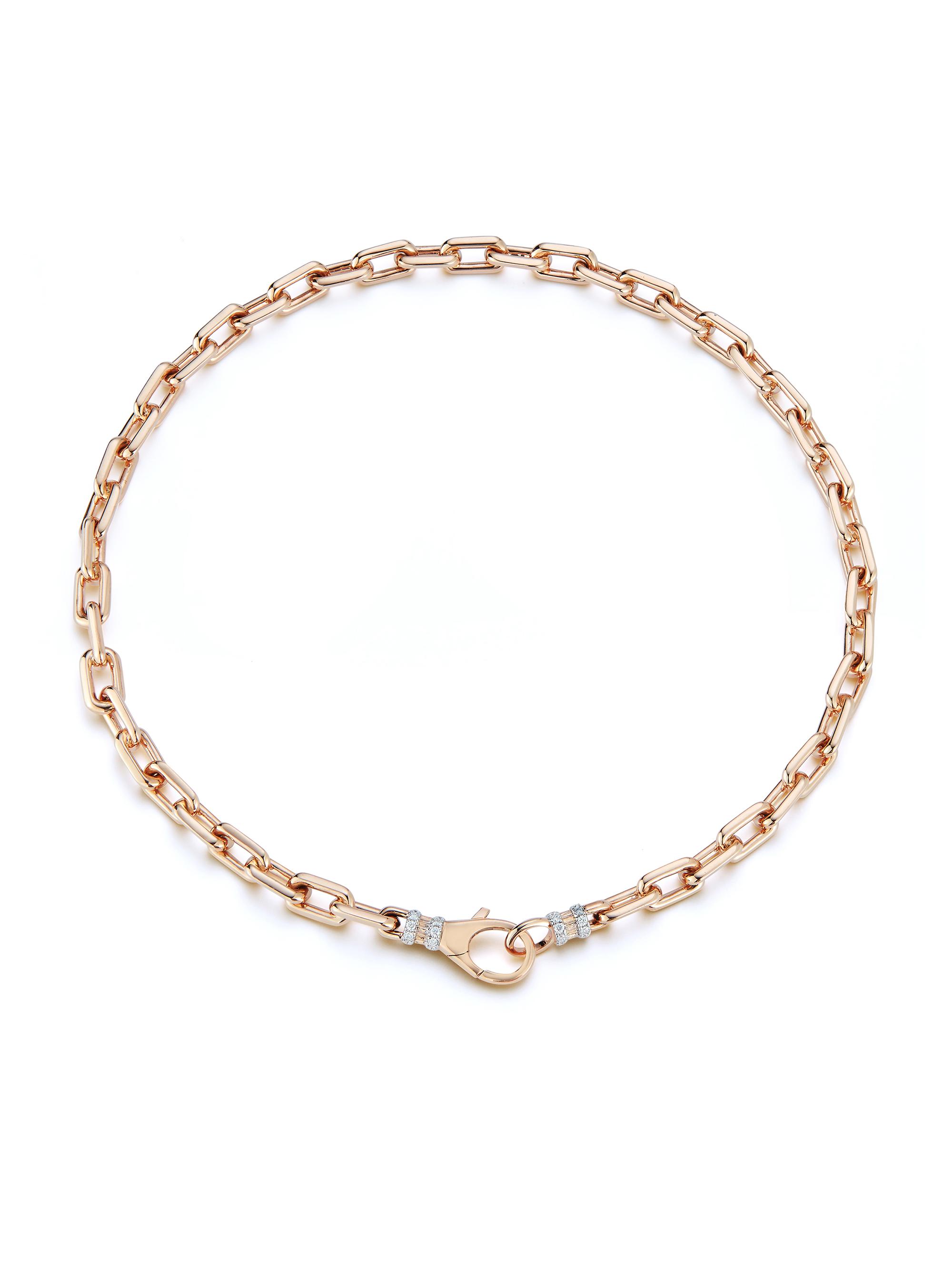 Walters Faith Women's Clive 18K Rose Gold & 0.43 TCW Diamond Oval-Link Chain Choker - Rose Gold