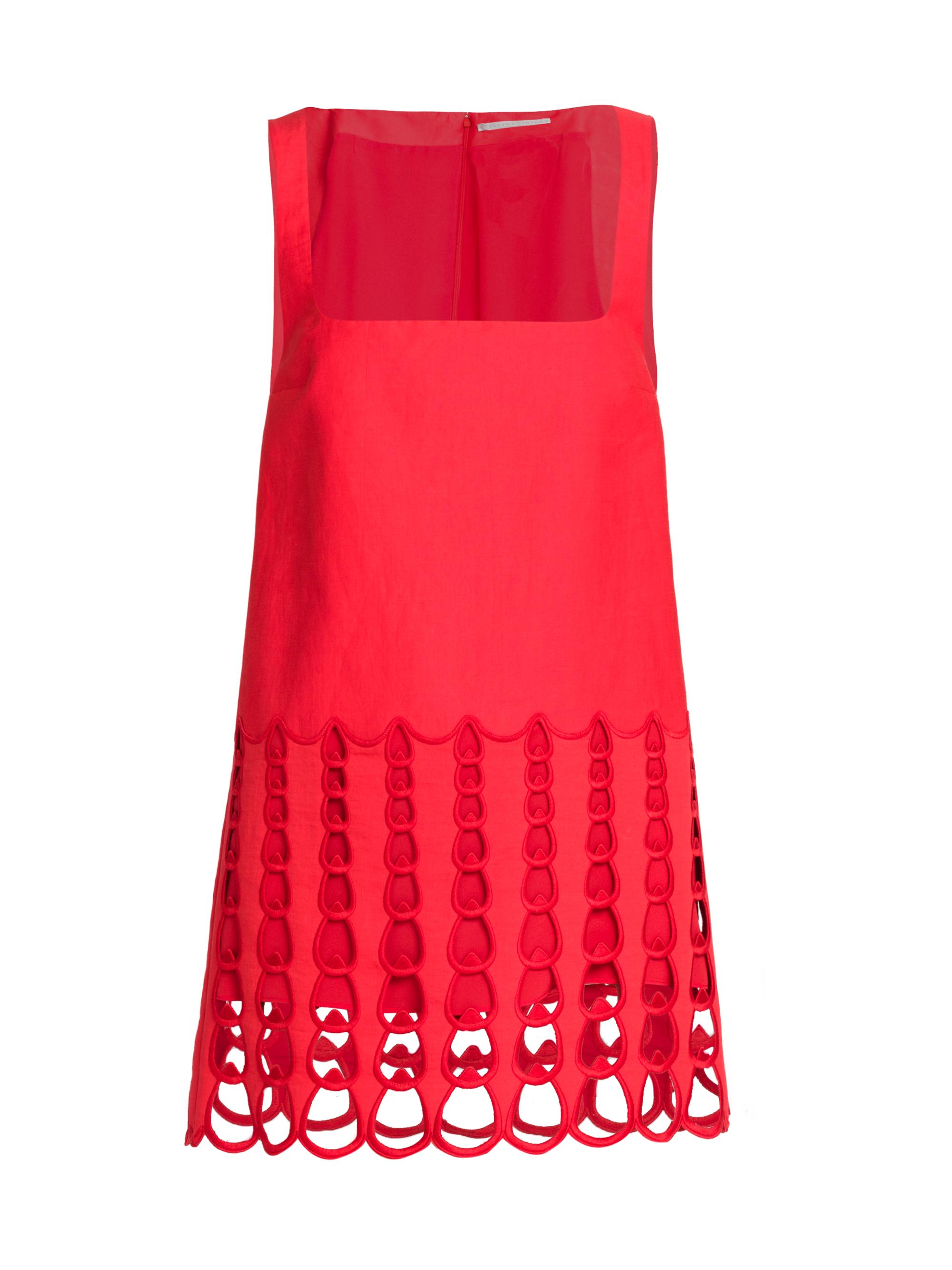 Stella McCartney Women's Cutwork Embroidered Minidress - Bright Red