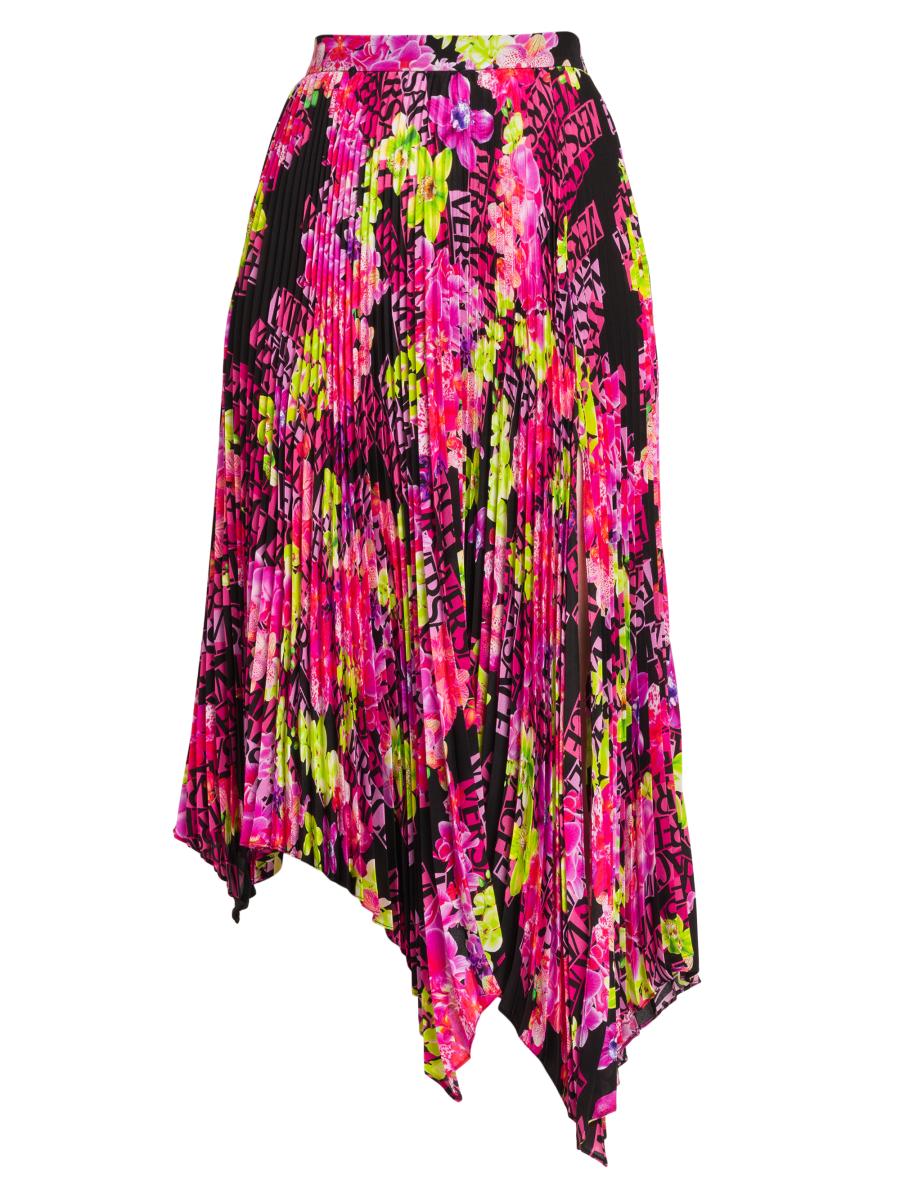 スカート VERSACE SKIRT (10198001A14317 5Y470) Versace Versace Orchid Crepe Skirt | Saks Fifth Avenue