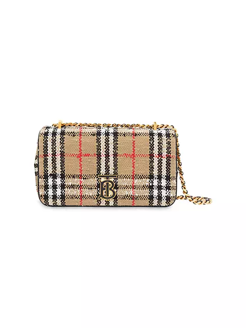 Burberry Lola Check Sequins Wallet on Chain