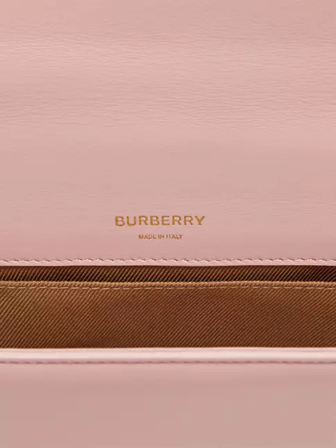 Burberry Pink Leather Logo Crossbody