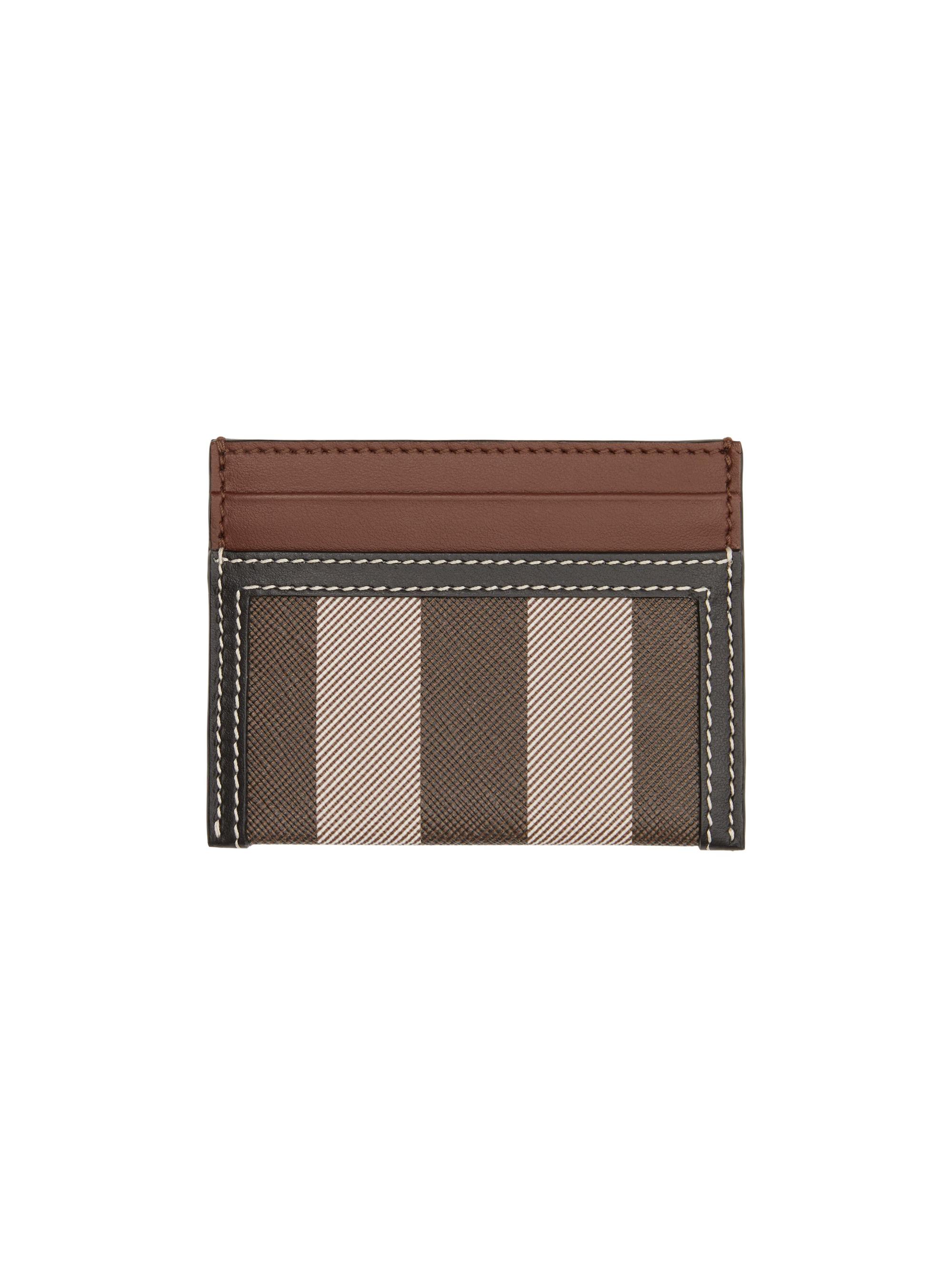 Burberry Women's Sandon Check Coated Canvas Card Case - Dark Birch