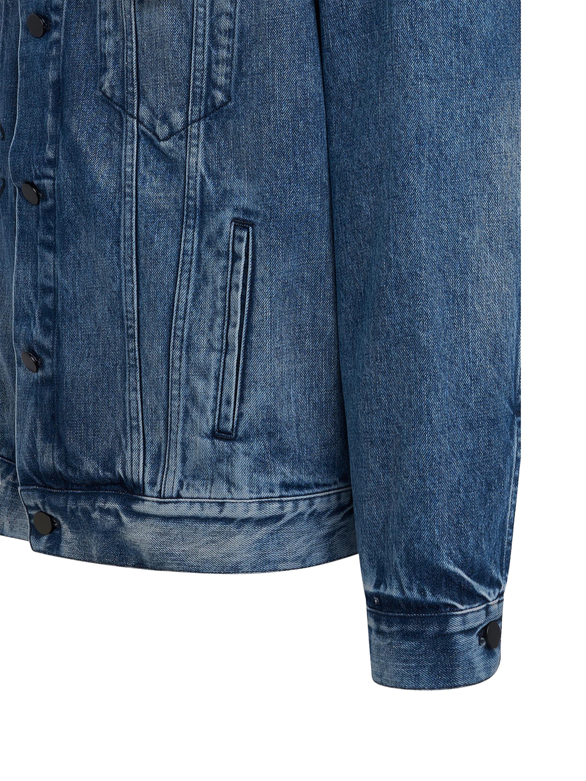 Shop KNT by Kiton Graphic Cotton Denim Jacket | Saks Fifth Avenue