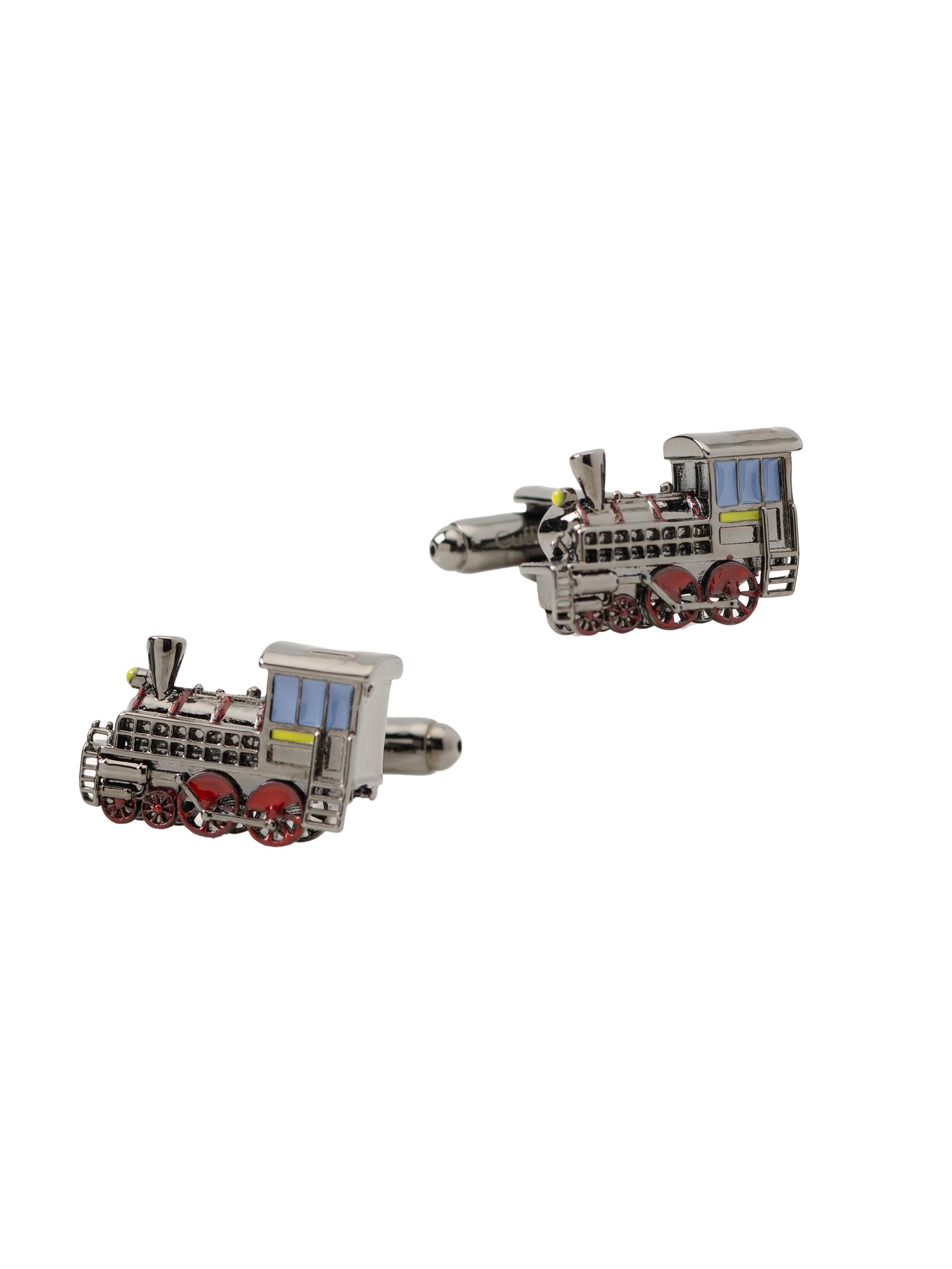 Cufflinks, Inc. Men's  3D Steam Engine Cufflinks - Black