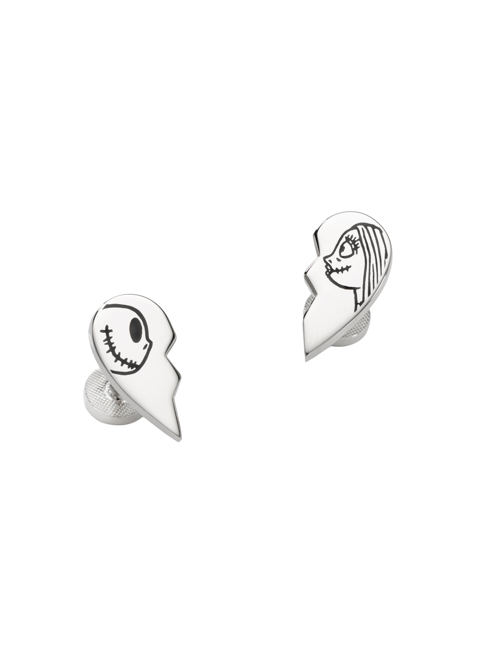 Cufflinks, Inc. Men's Disney Jack & Sally Simply Meant To Be Cufflinks - Silver