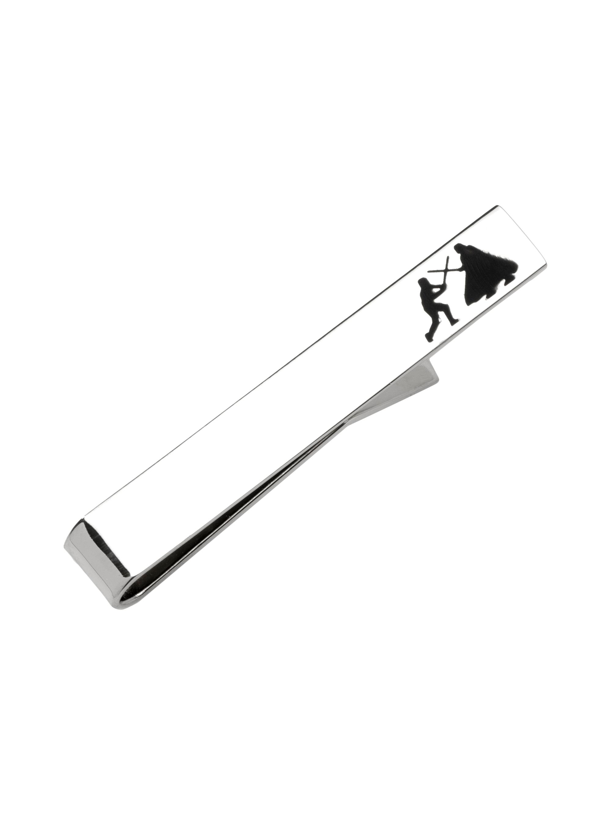 Cufflinks, Inc. Men's Star Wars Vader Luke Lightsaber Battle Tie Bar - Silver