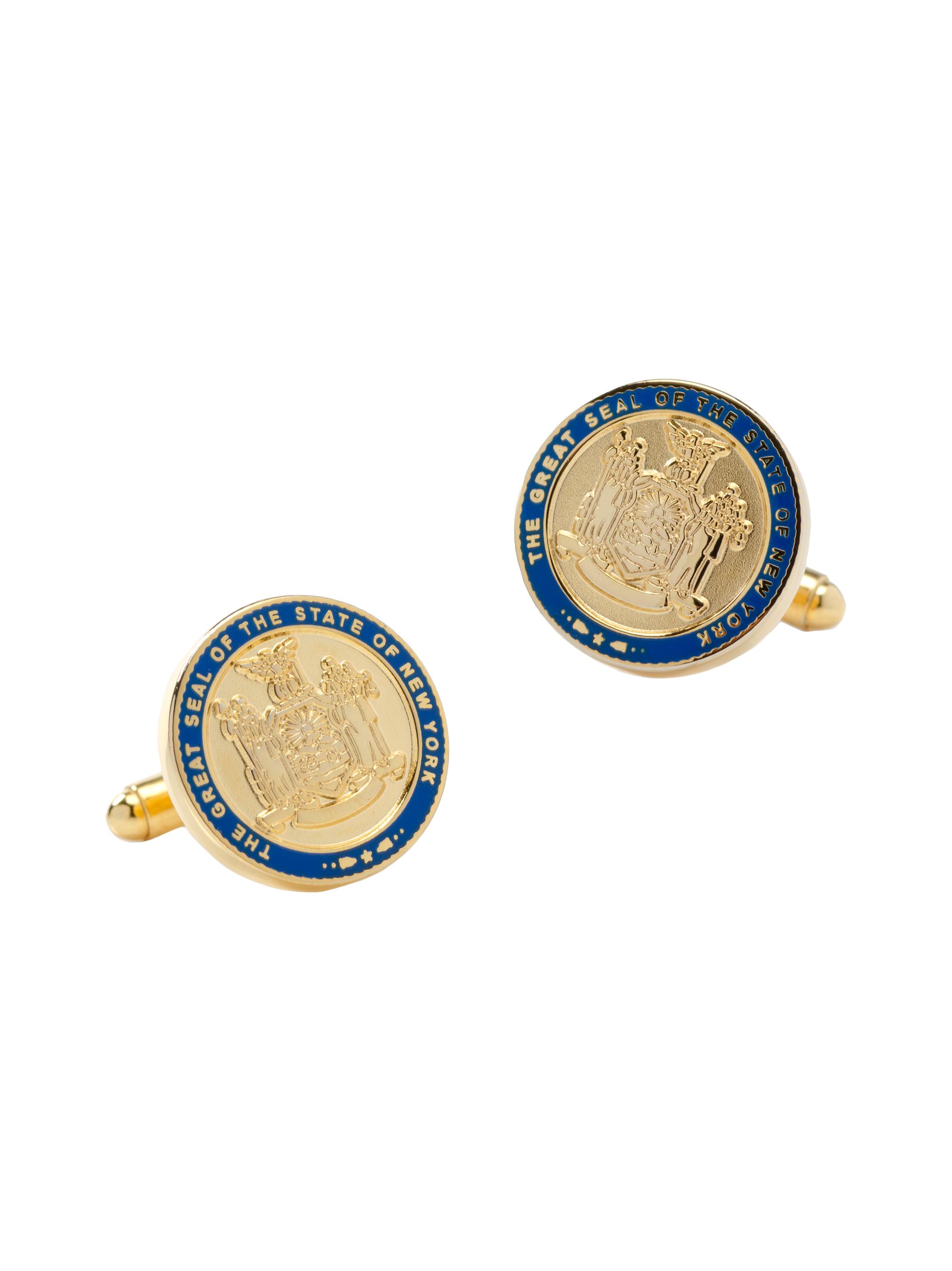 Cufflinks, Inc. Men's  New York State Seal Cufflinks - Gold