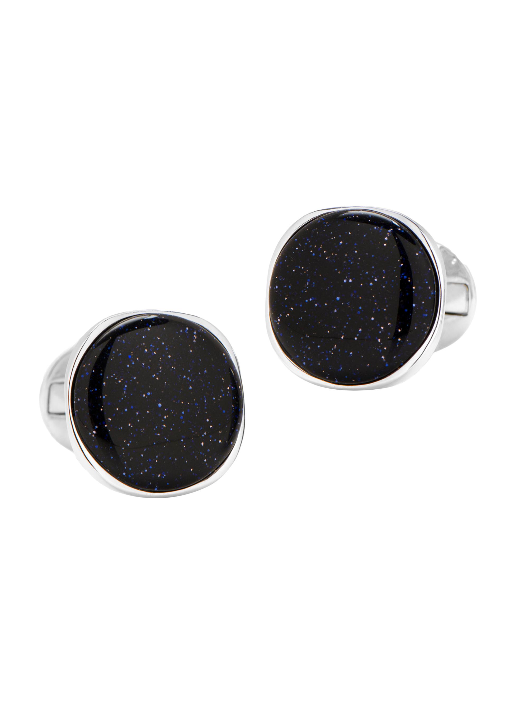 Cufflinks, Inc. Men's Ox & Bull Trading Co. Blue Goldstone Cufflinks - Blue