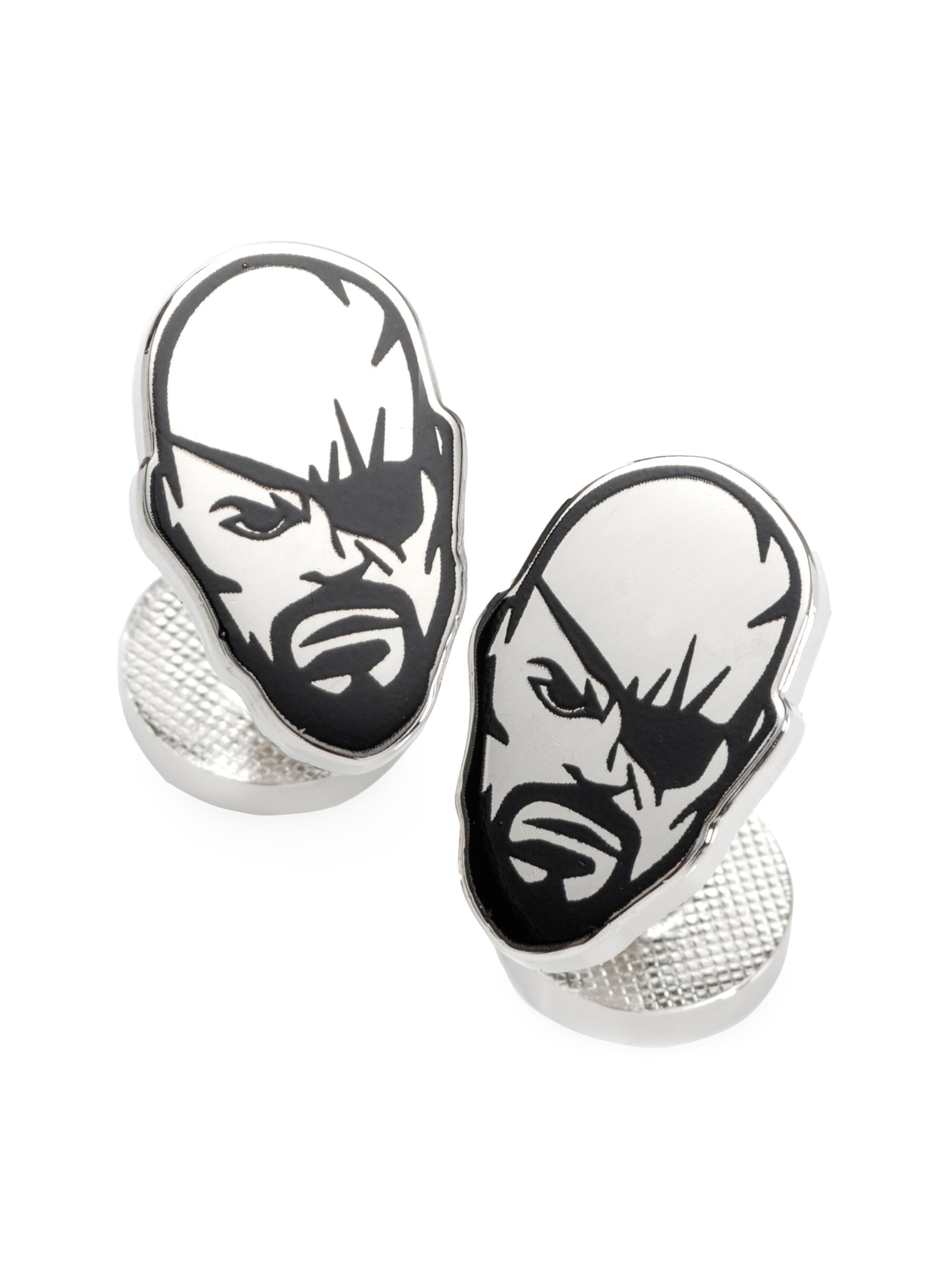 Cufflinks, Inc. Men's Marvel Nick Fury Cufflinks - Silver
