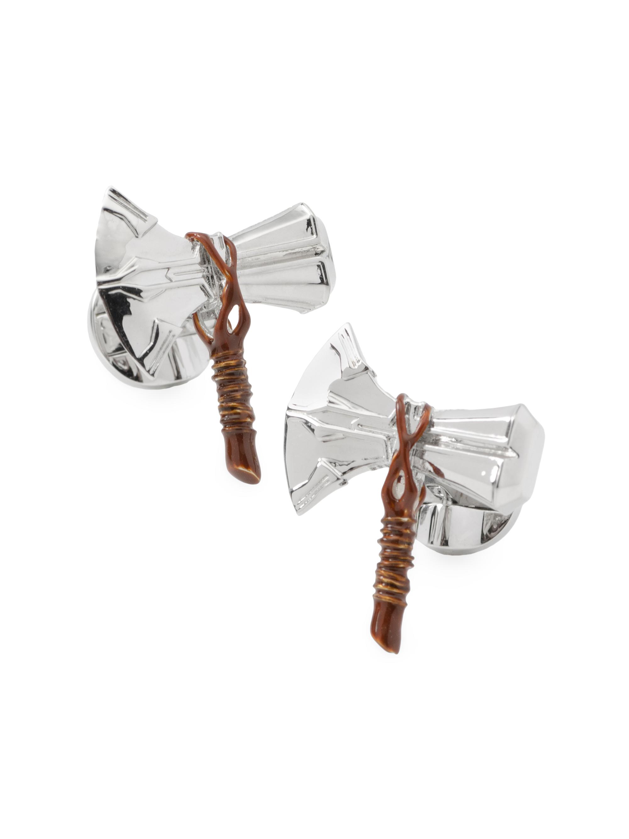 Cufflinks, Inc. Men's Marvel 3D Stormbreaker Silver Cufflinks - Silver