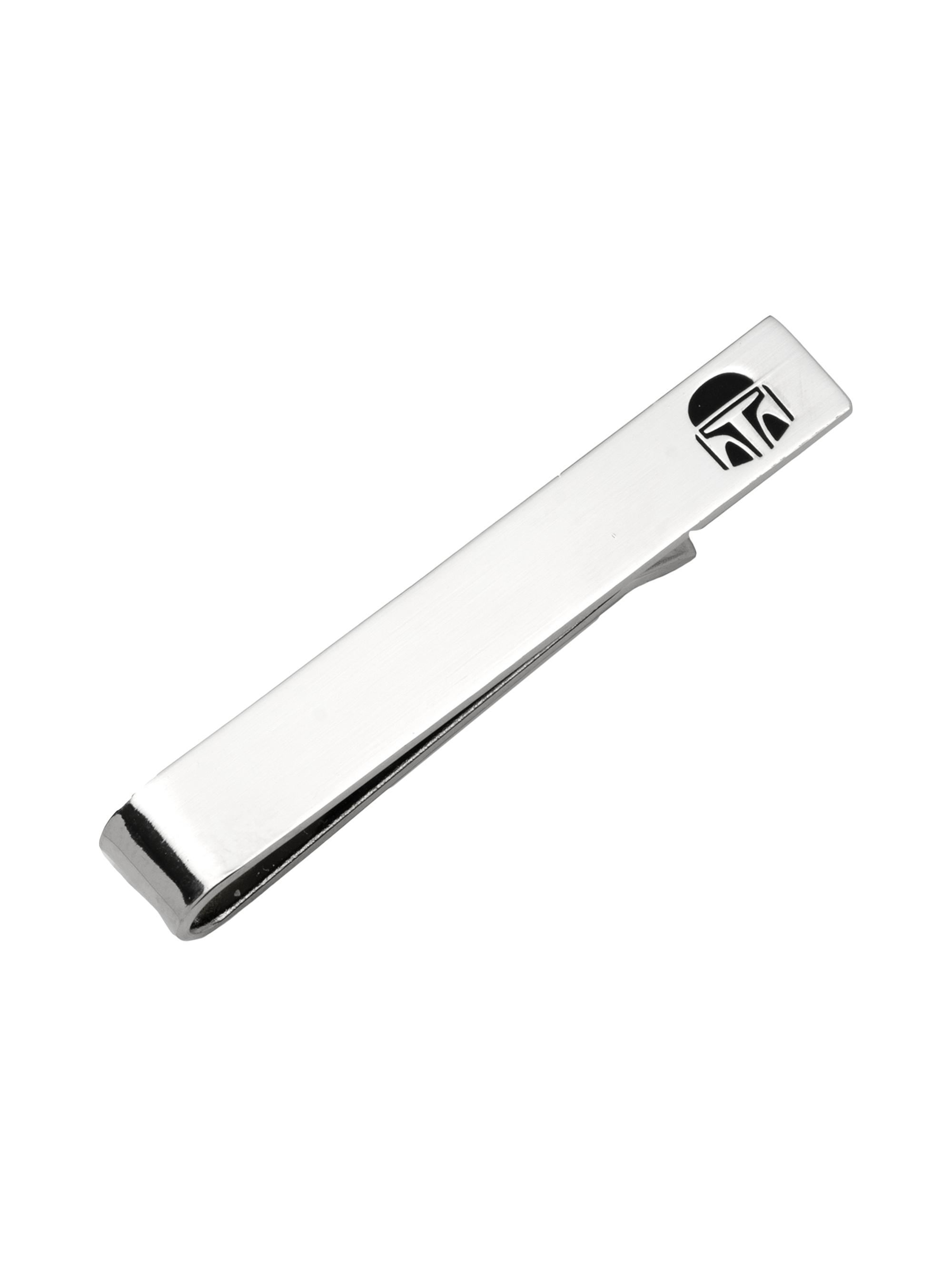 Cufflinks, Inc. Men's Star Wars Mandalorian Message Tie Bar - Silver