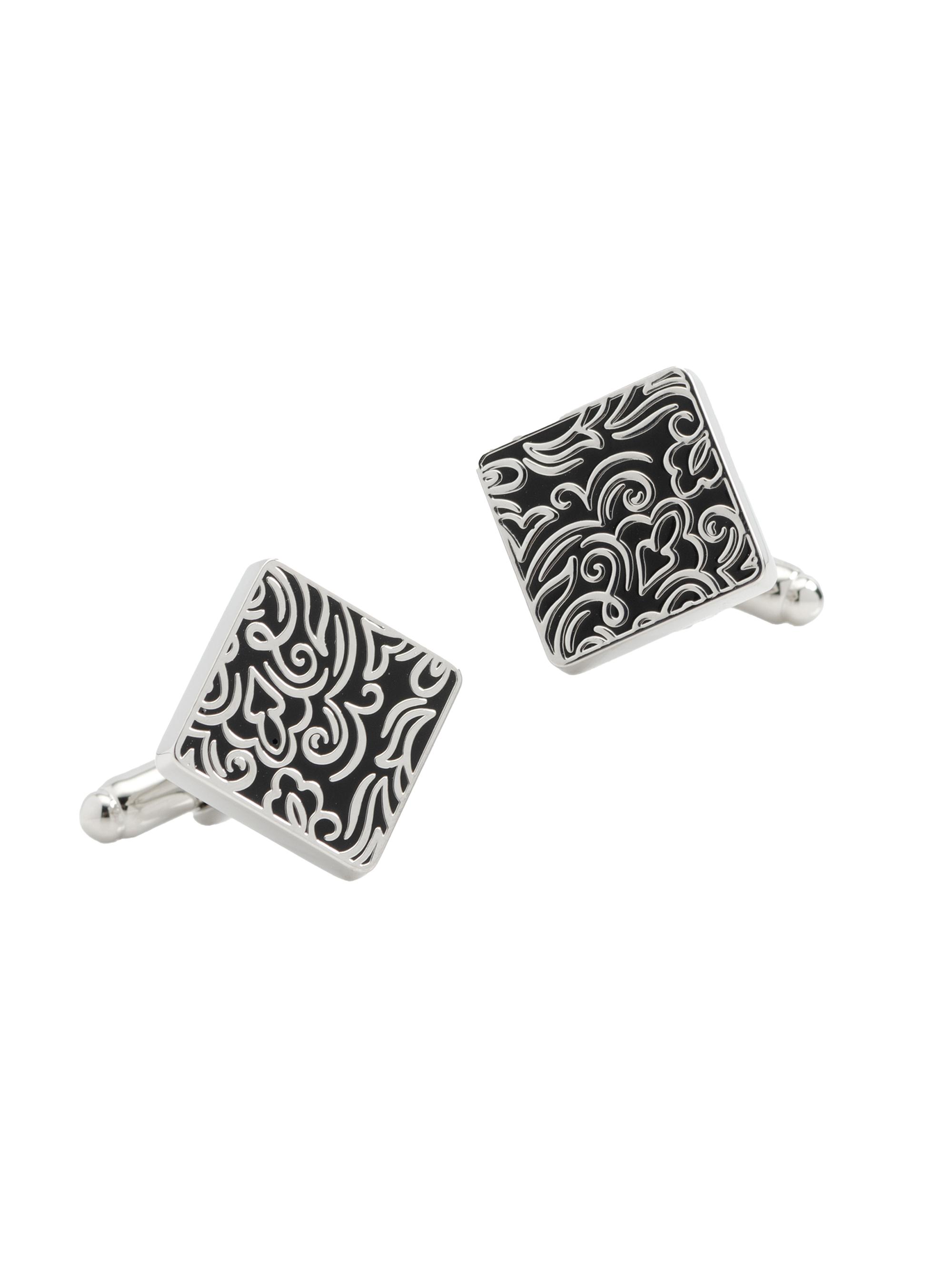 Cufflinks, Inc. Men's Ox & Bull Trading Co. Filigree Cufflinks - Black