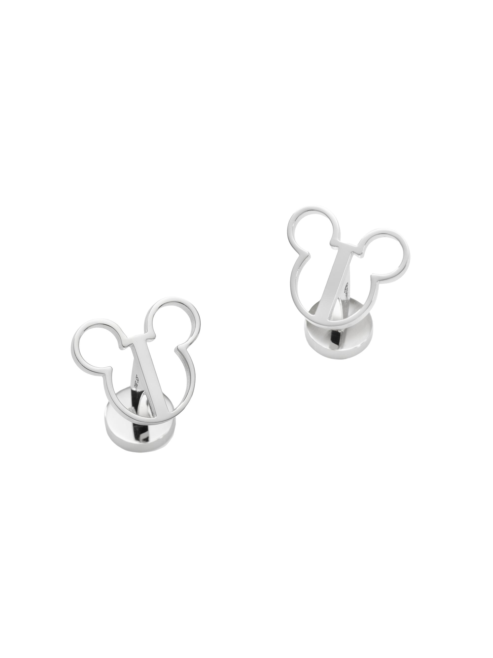 Cufflinks, Inc. Men's Disney Mickey Mouse Silhouette Cut-Out Cufflinks - Silver