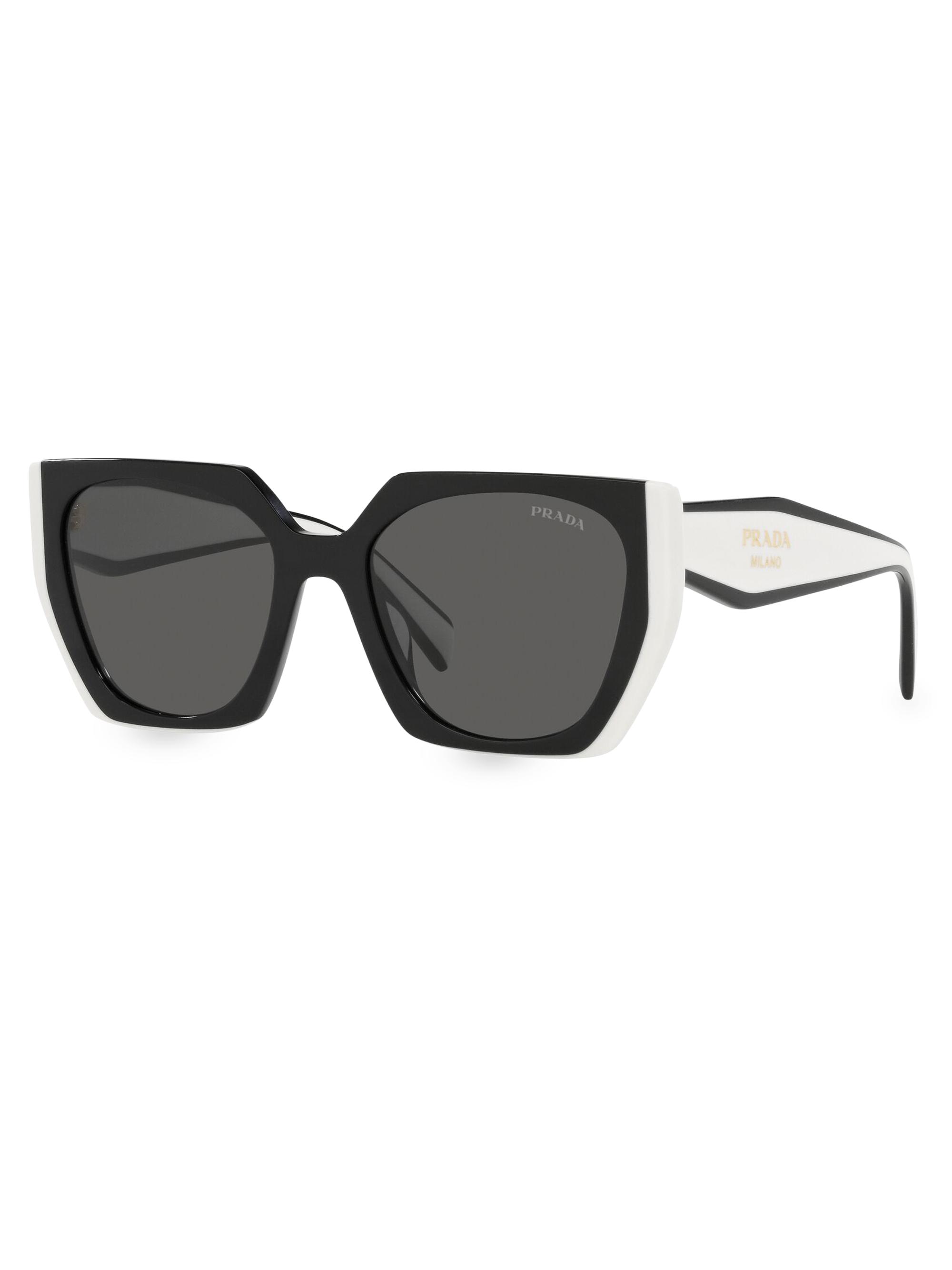 Prada 55MM Low Bridge Fit Cat Eye Sunglasses | Saks Fifth Avenue