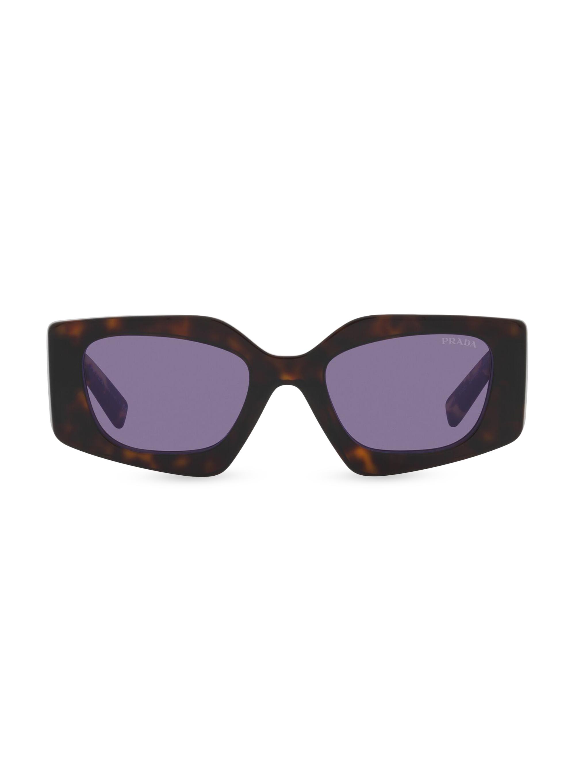 Prada Women's 51MM Rectangular Sunglasses - Tortoise