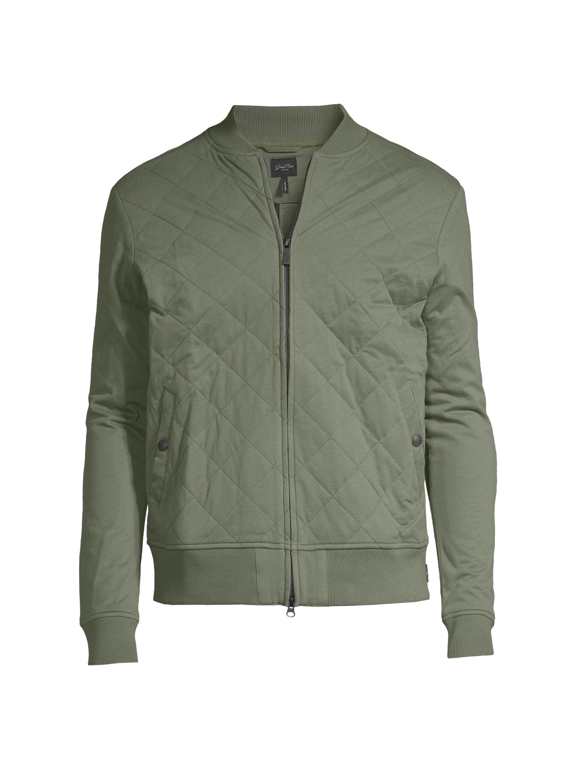 Good Man Brand Men's Quilted Premium Jersey Mayfair Bomber - Black