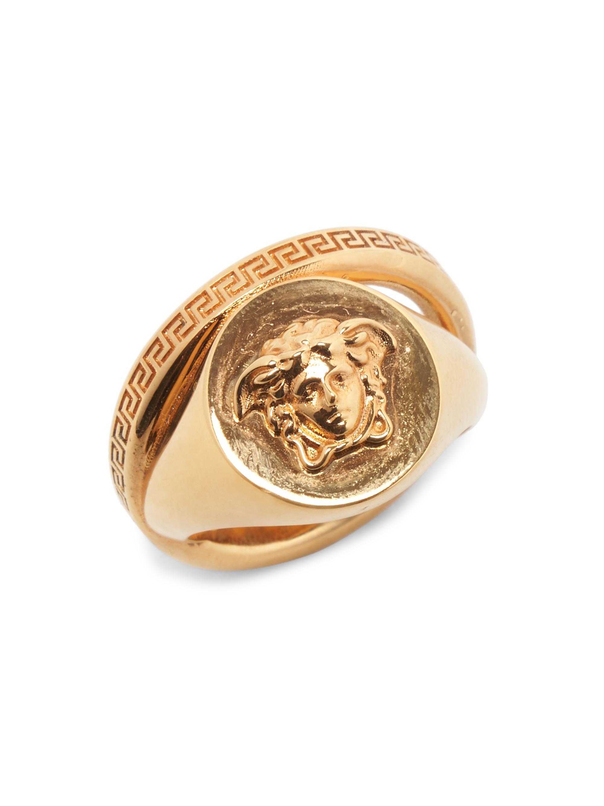 Versace Men's Medusa Goldtone Ring -  Gold