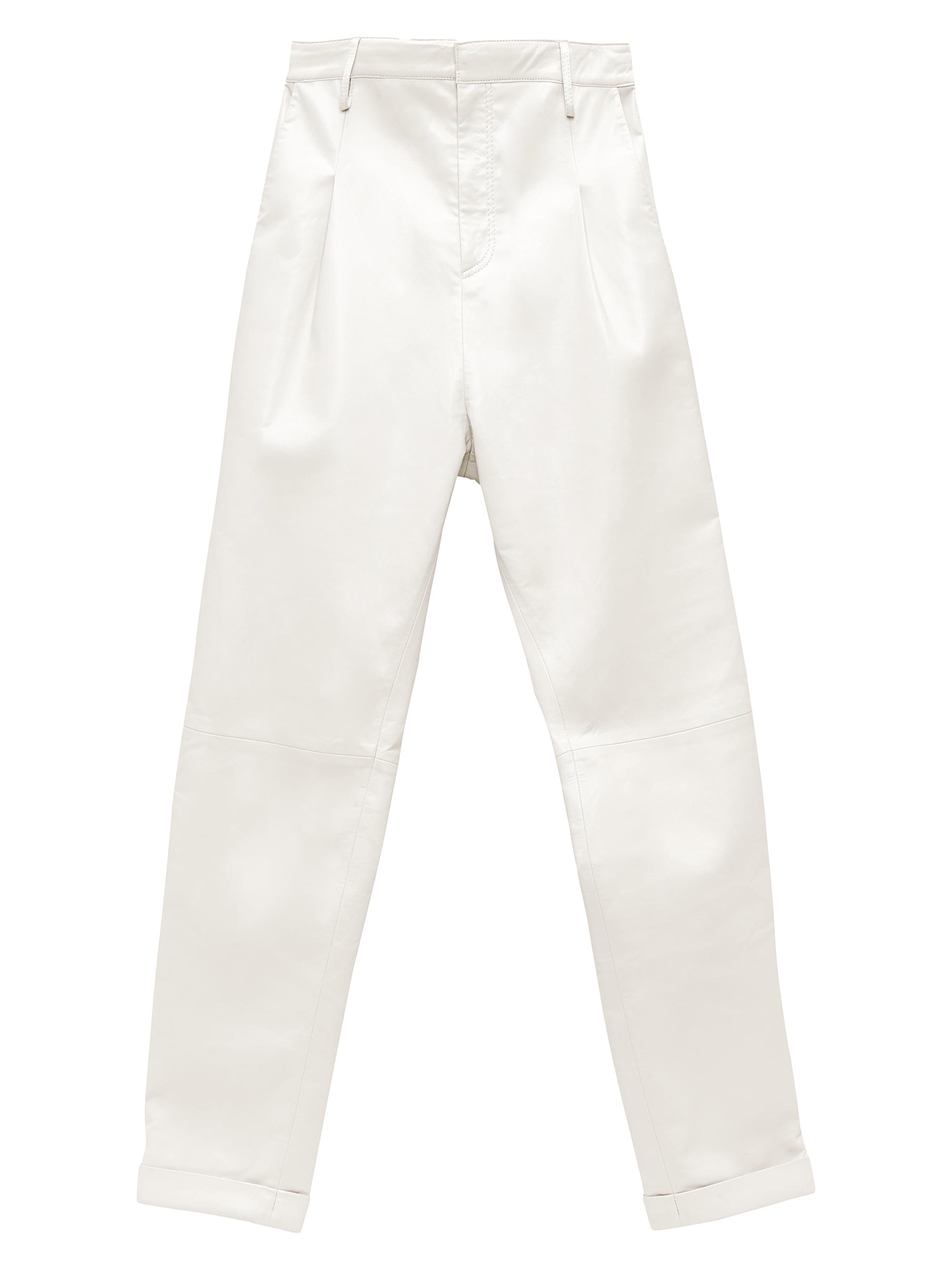 AS by DF Women's Denise Recycled Leather Trousers - Buttercream
