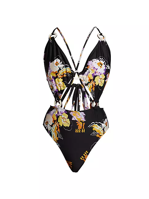 Shop Sinesia Karol Chanel Cut Out One-Piece Swimsuit