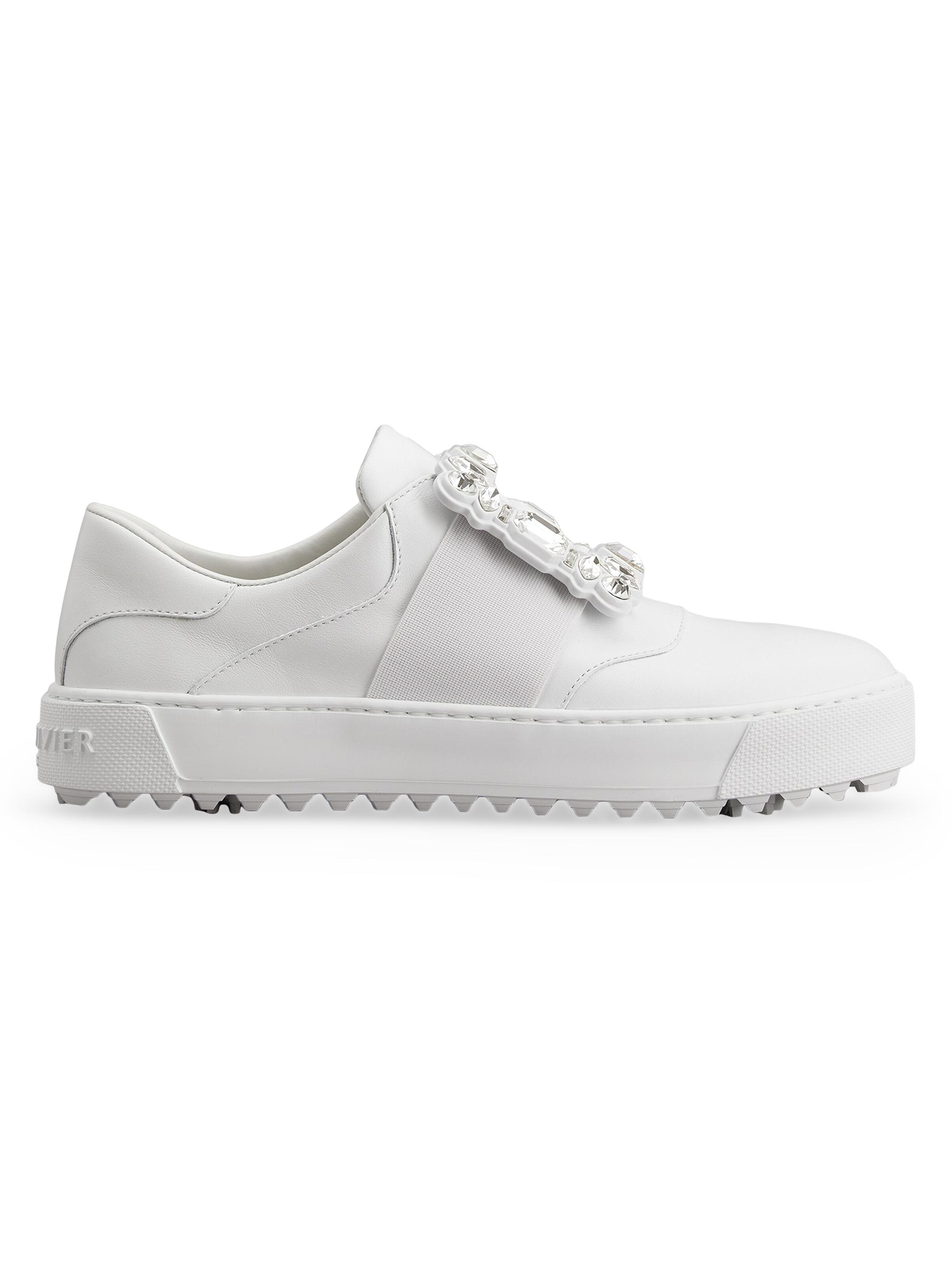 【新品未使用】ROGER VIVIER メッシュスニーカー Roger Vivier Viv Golf Embellished-Buckle Slip-On Sneakers | Saks