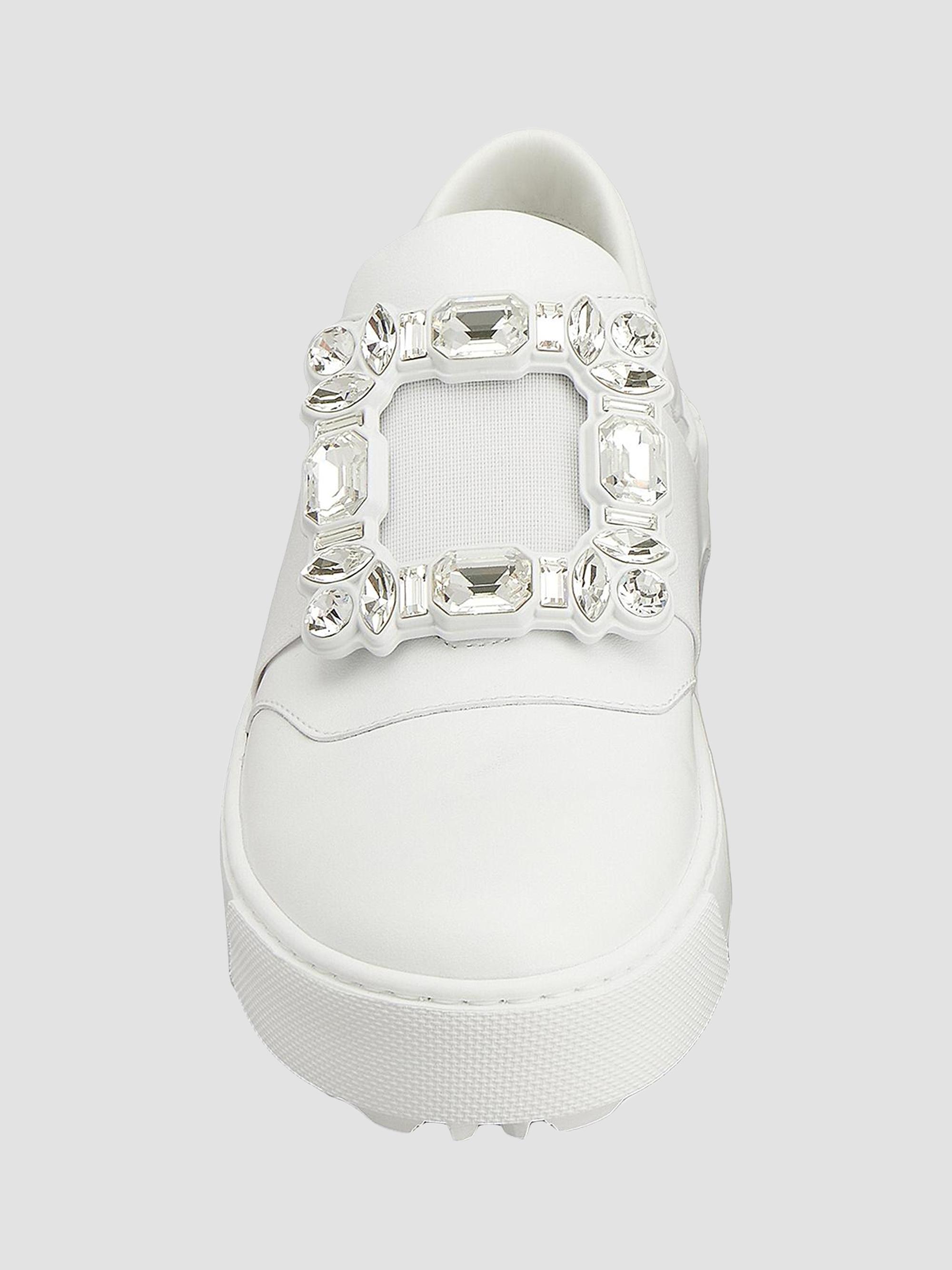 Roger Vivier Viv Golf Embellished-Buckle Slip-On Sneakers | Saks