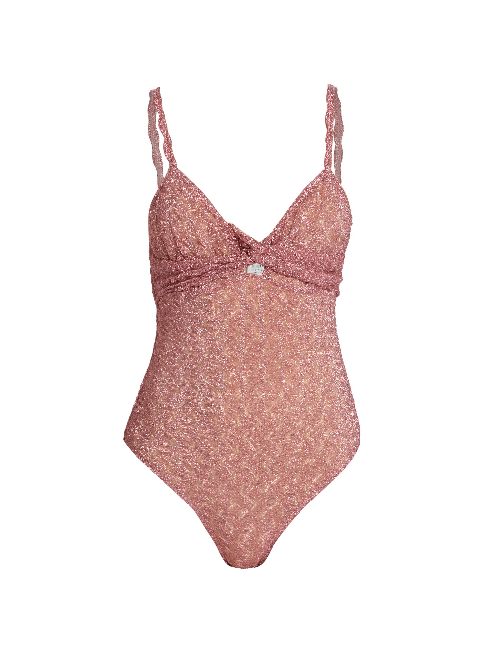 Missoni Women's Metallic Twist-Front Bodysuit - Pink Lama