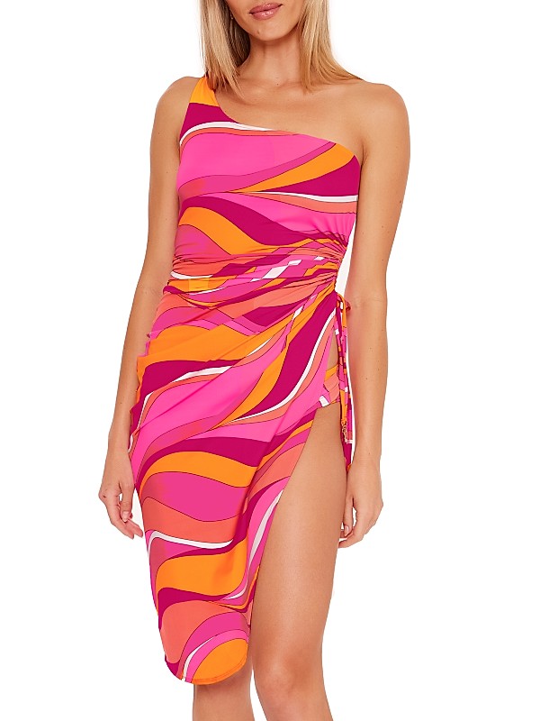 Vivid Bright Pink Asymmetrical Dress Vivid Bright Pink Asymmetrical Dress