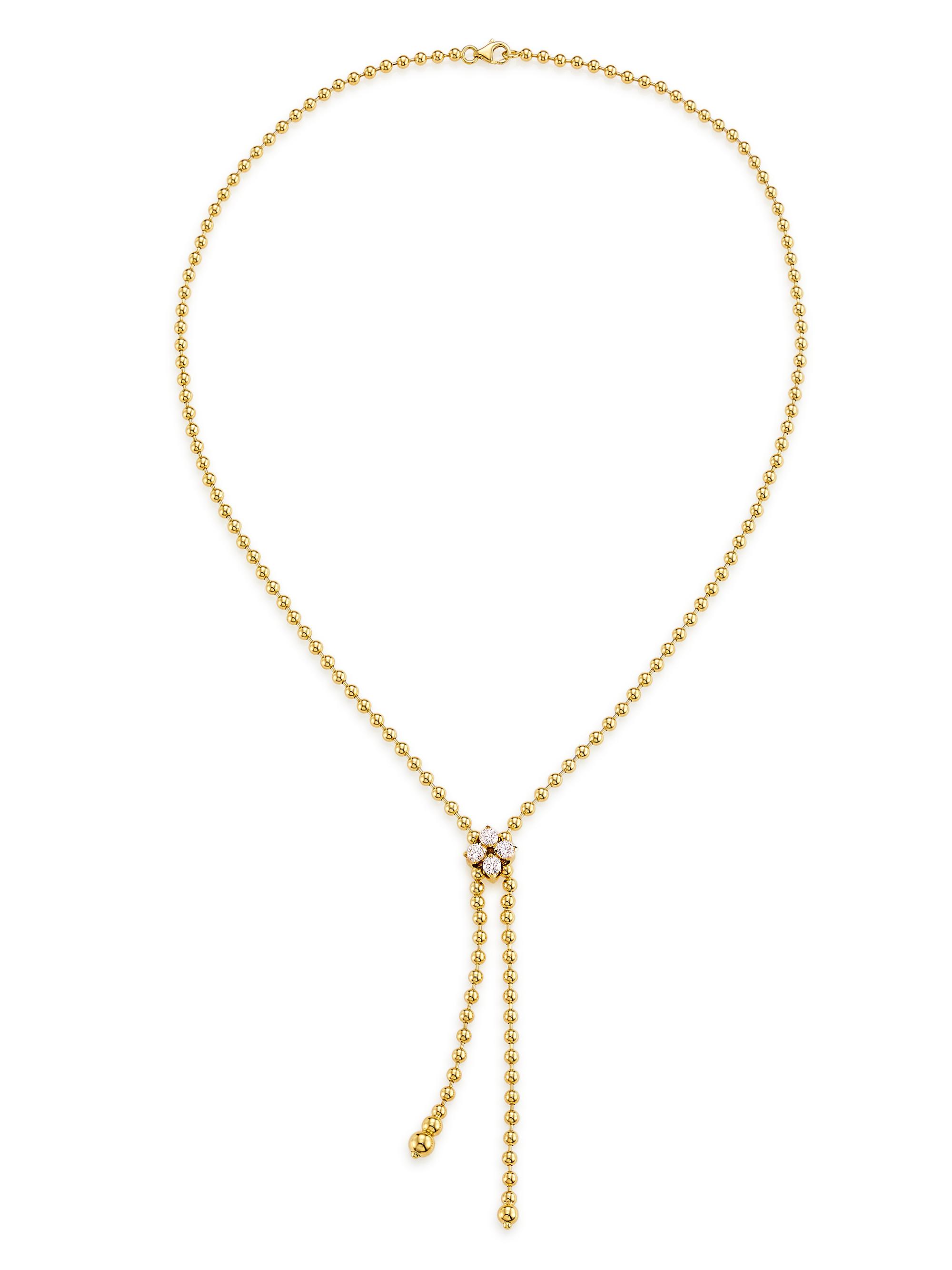 Roberto Coin Women's Love In Verona 18K Yellow Gold & 0.65 TCW Diamond Bolo Necklace - Yellow