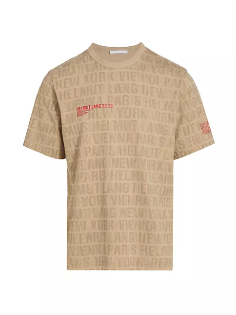 Shop Helmut Lang Logo Print Crewneck T-Shirt, ven ari 