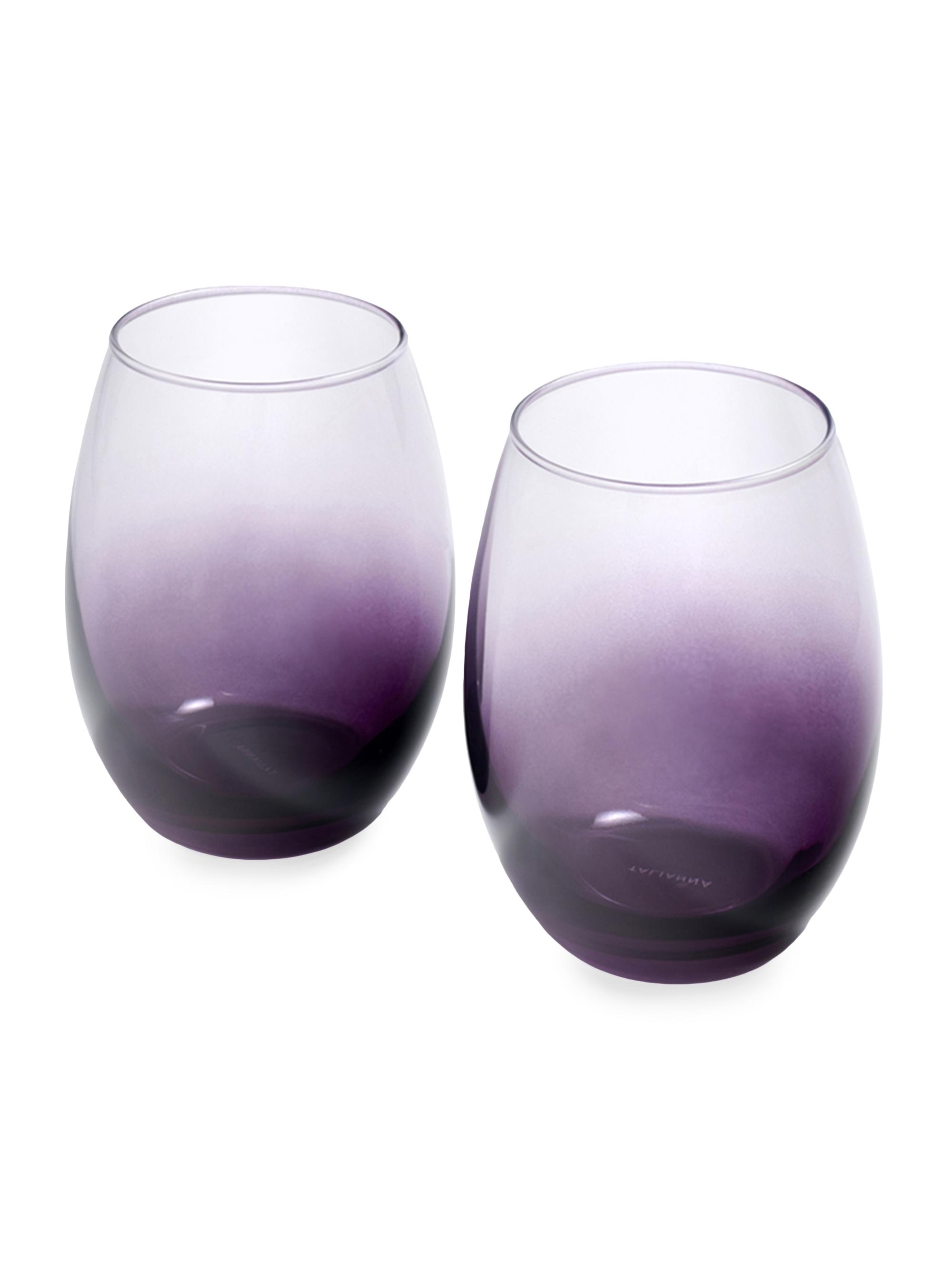 Ombré Stemless Wine Glasses 2-Piece Set
