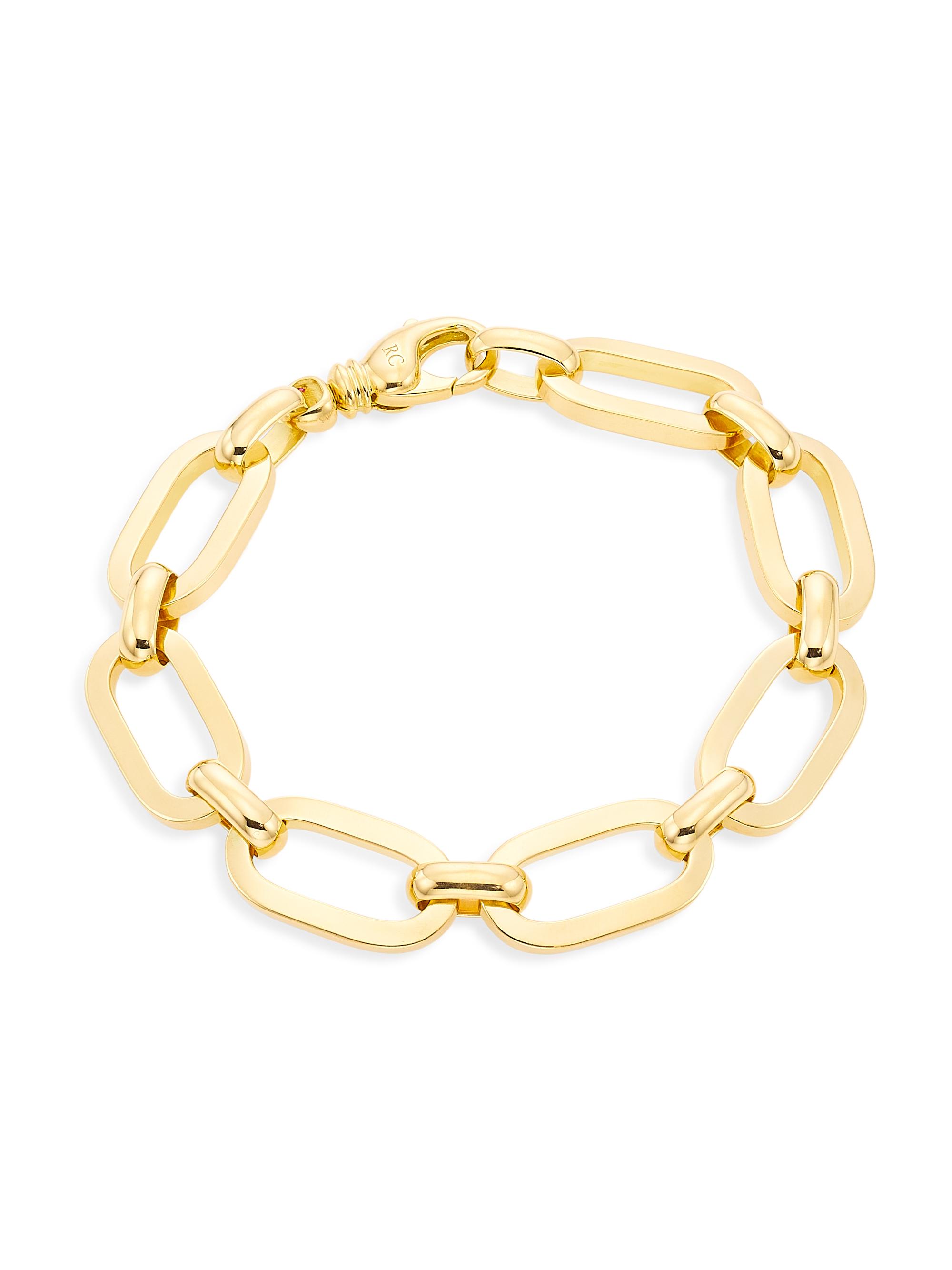 Roberto Coin Women's 1K Yellow Gold Oval-Link Chain Bracelet - Yellow Gold