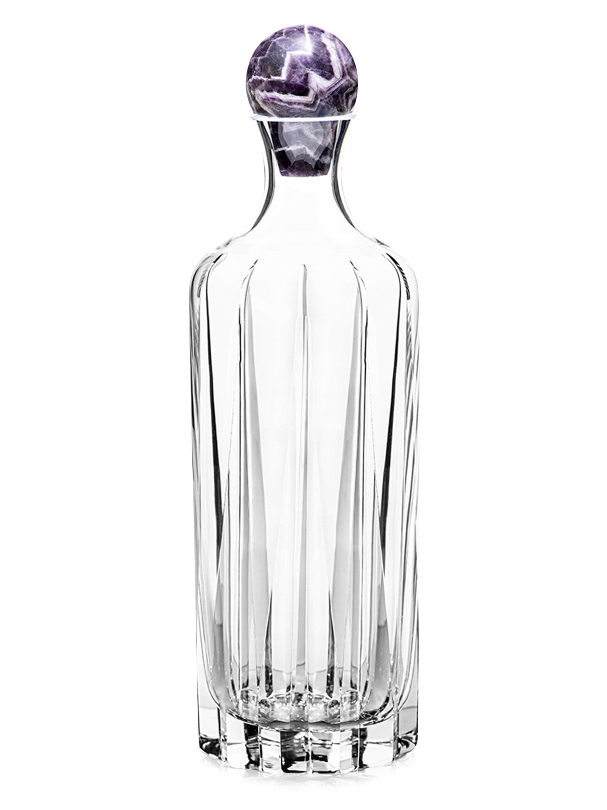 ANNA New York Elevo Crystal & Agate Decanter - Smoke Agate | Thumbnail 5