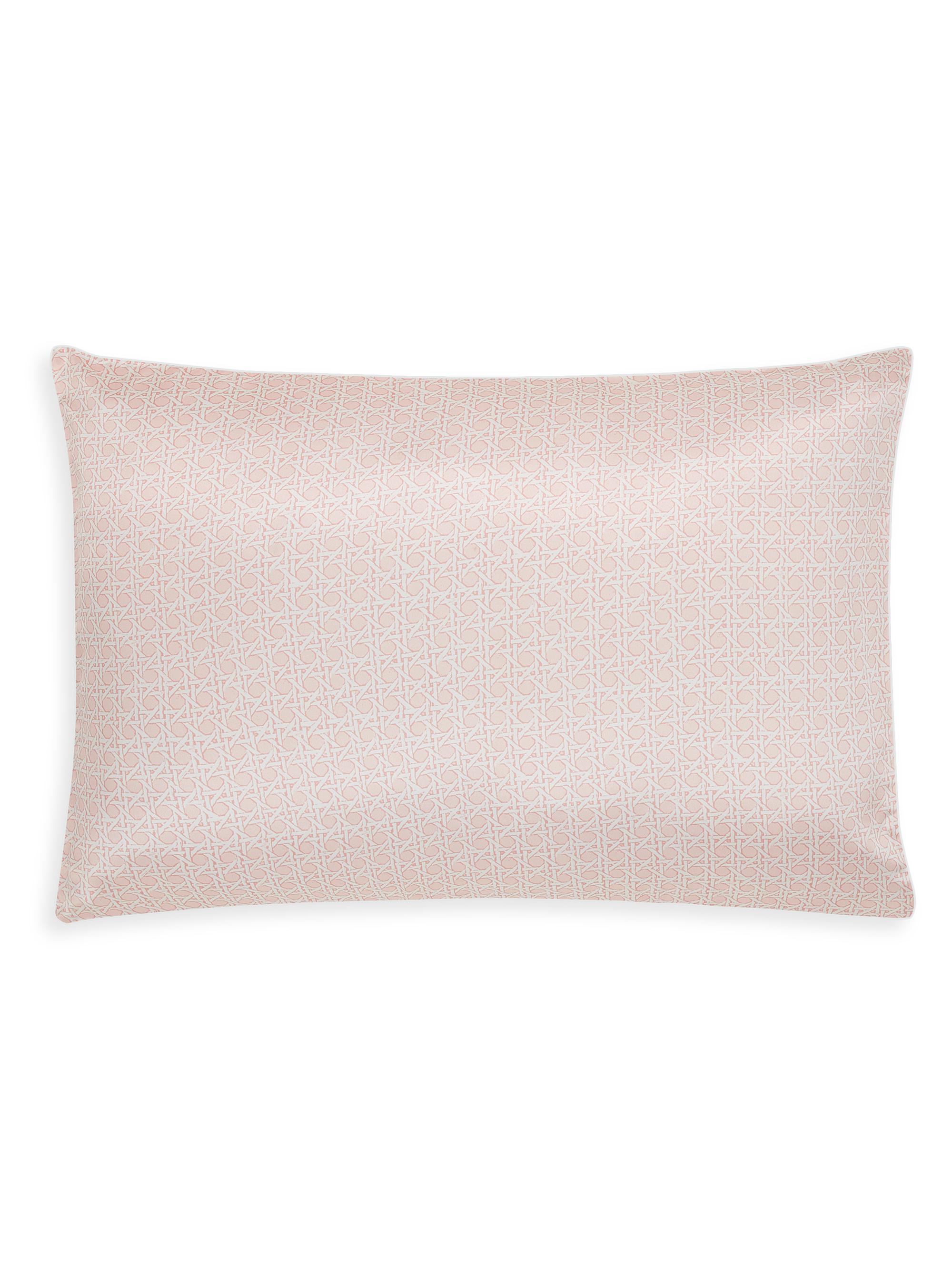 Gingerlily Classic Contemporary Rattan Mulberry Silk Pillowcase - Pink Standard
