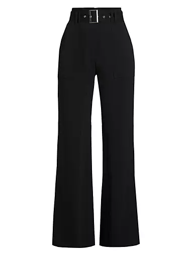Belted Wide-Leg Trousers