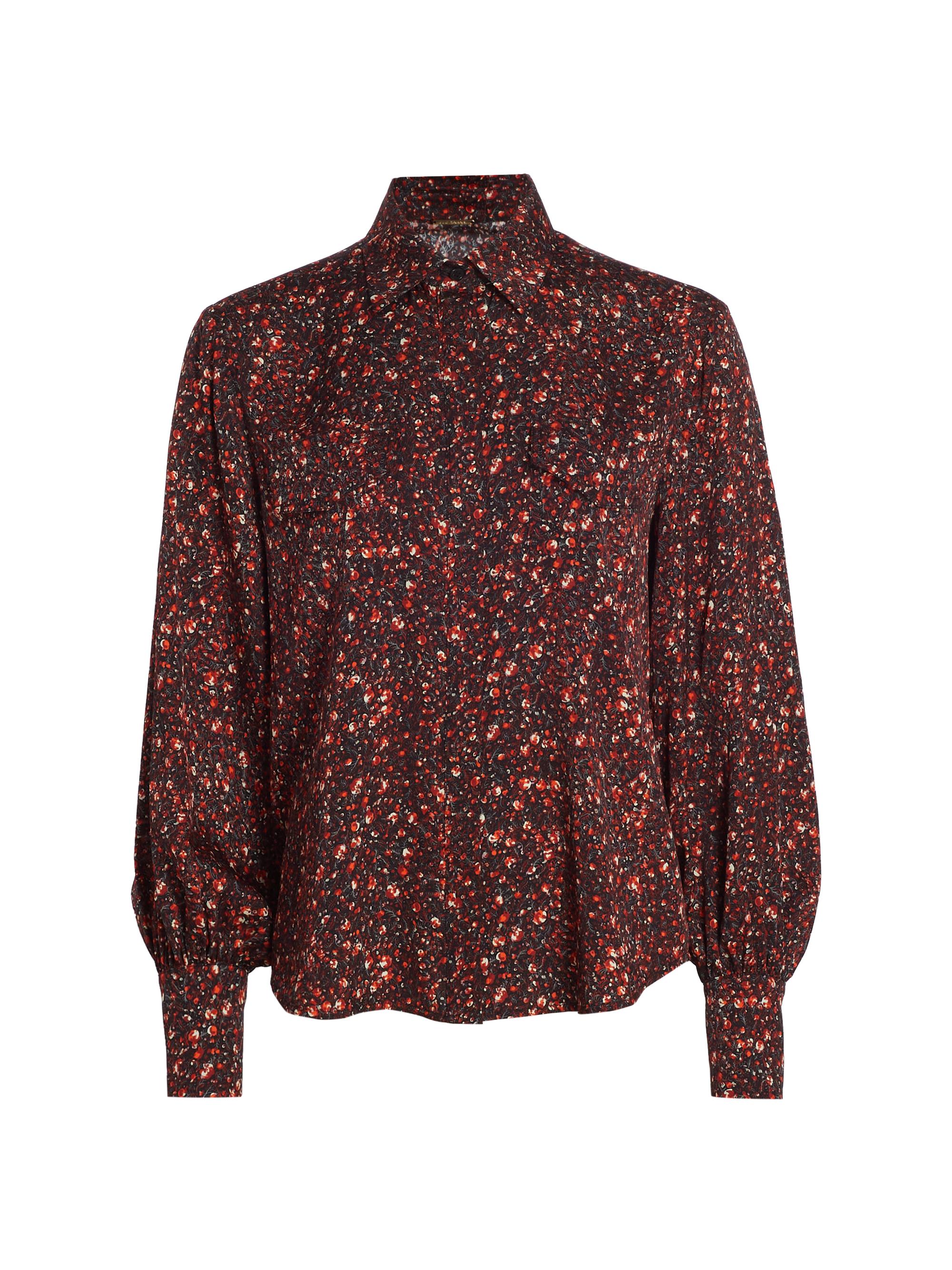 Elie Tahari Women's Garnet Vines Silk Blouse - Garnet Vines