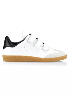 ISABEL MARANT Beth leather sneakers - White
