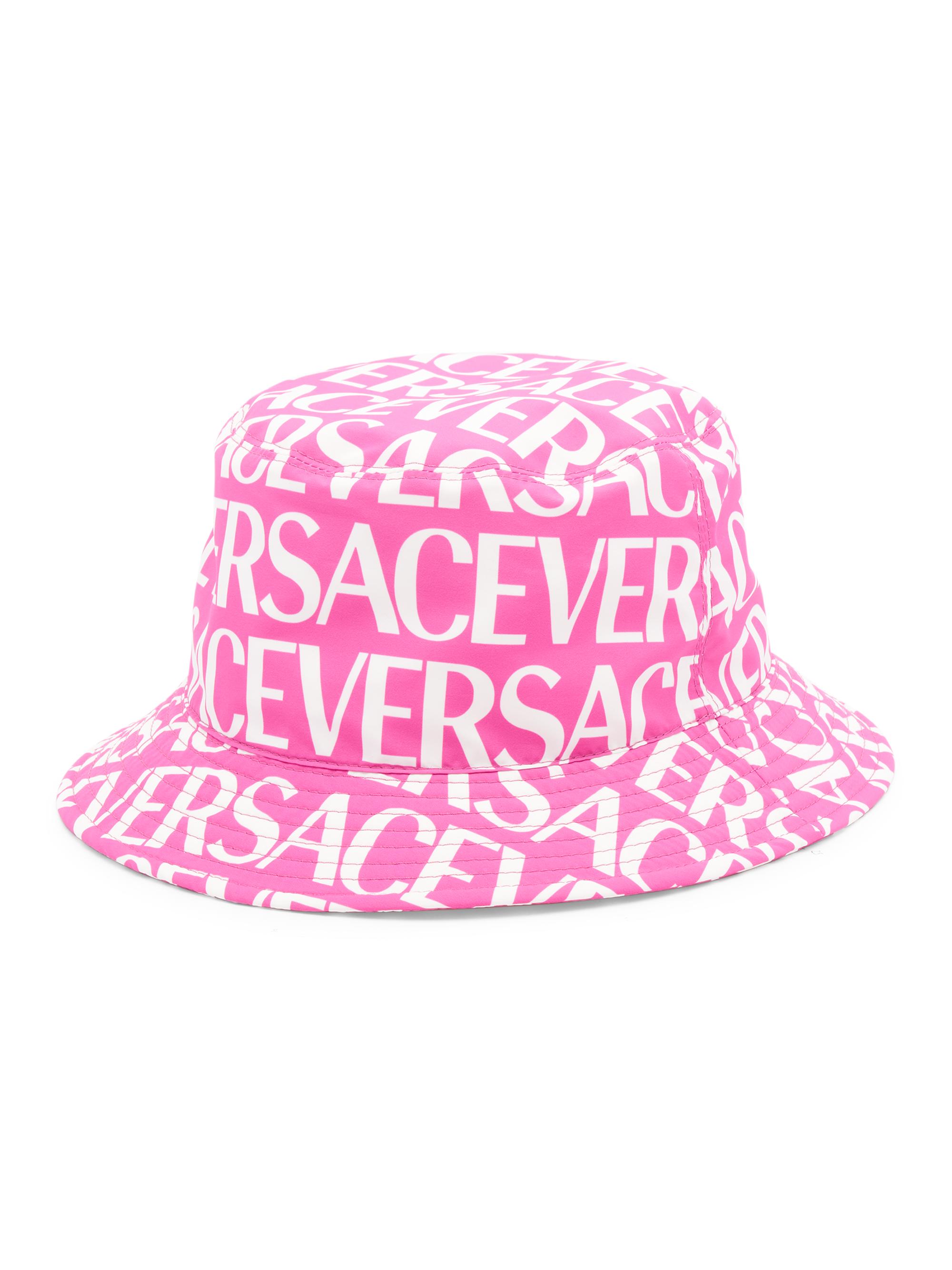 Versace Women's Greca Signature Bucket Hat - Pink White
