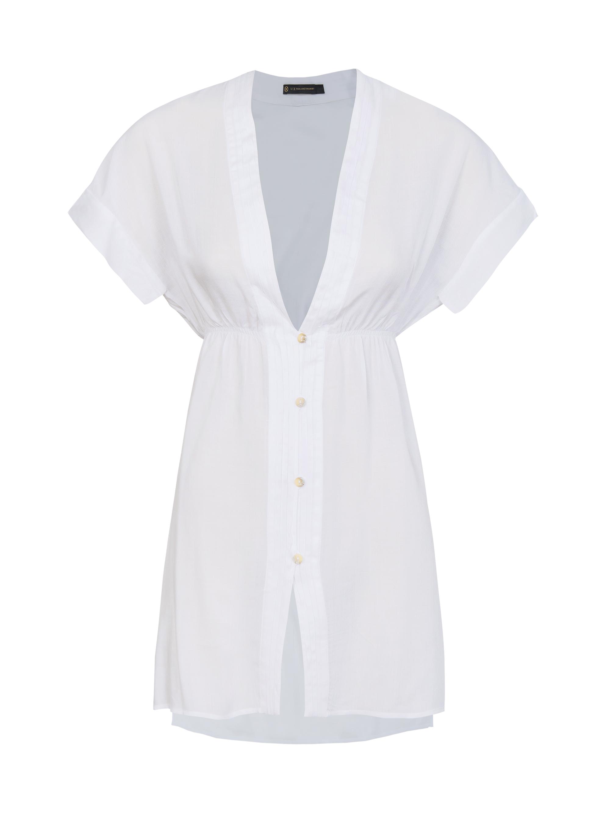 ViX by Paula Hermanny Women's Fuji V-Neck Caftan - White