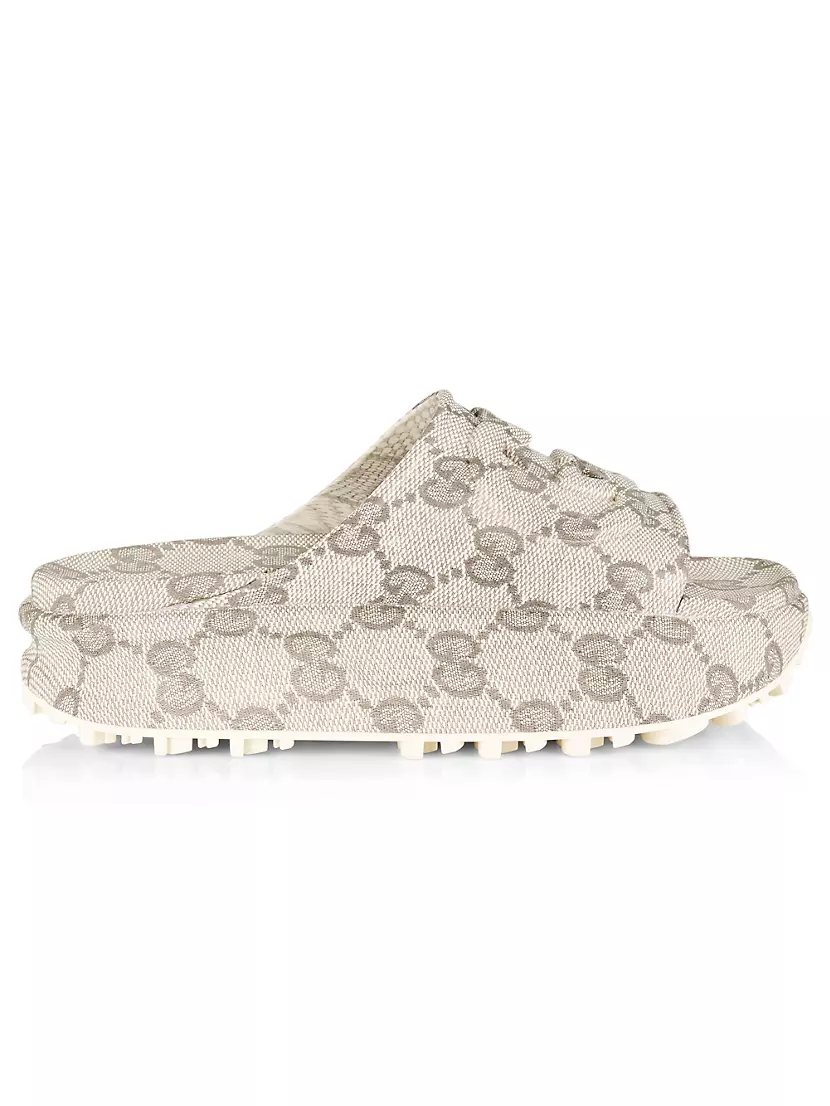 Shop Gucci Slide Sandals With Interlocking G
