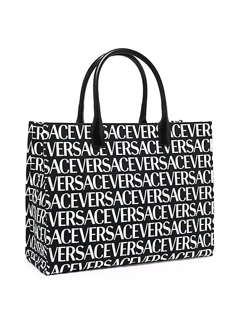 Versace All Over Logo Large Tote Bag