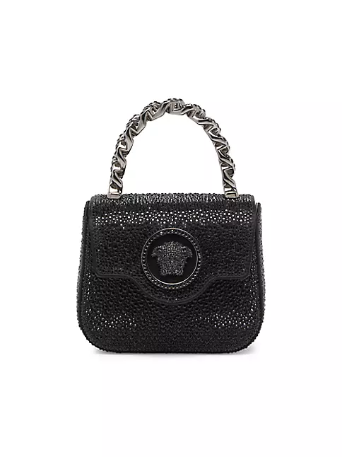 Versace - New w/ Tags - La Medusa Leather Hobo Bag - Black