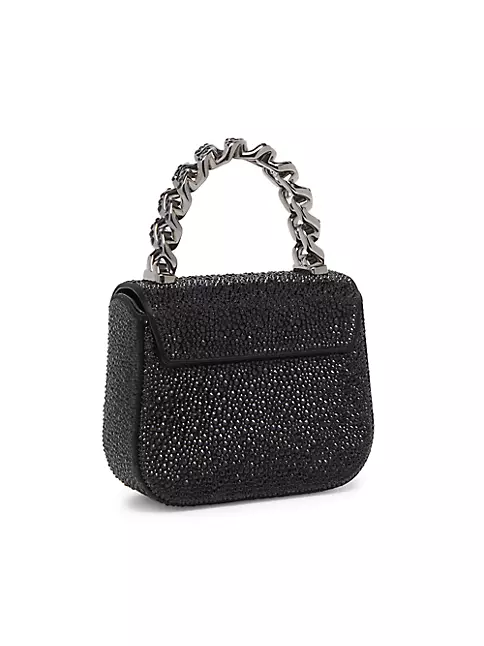 Versace La Medusa Mini Crystal Top Handle Bag