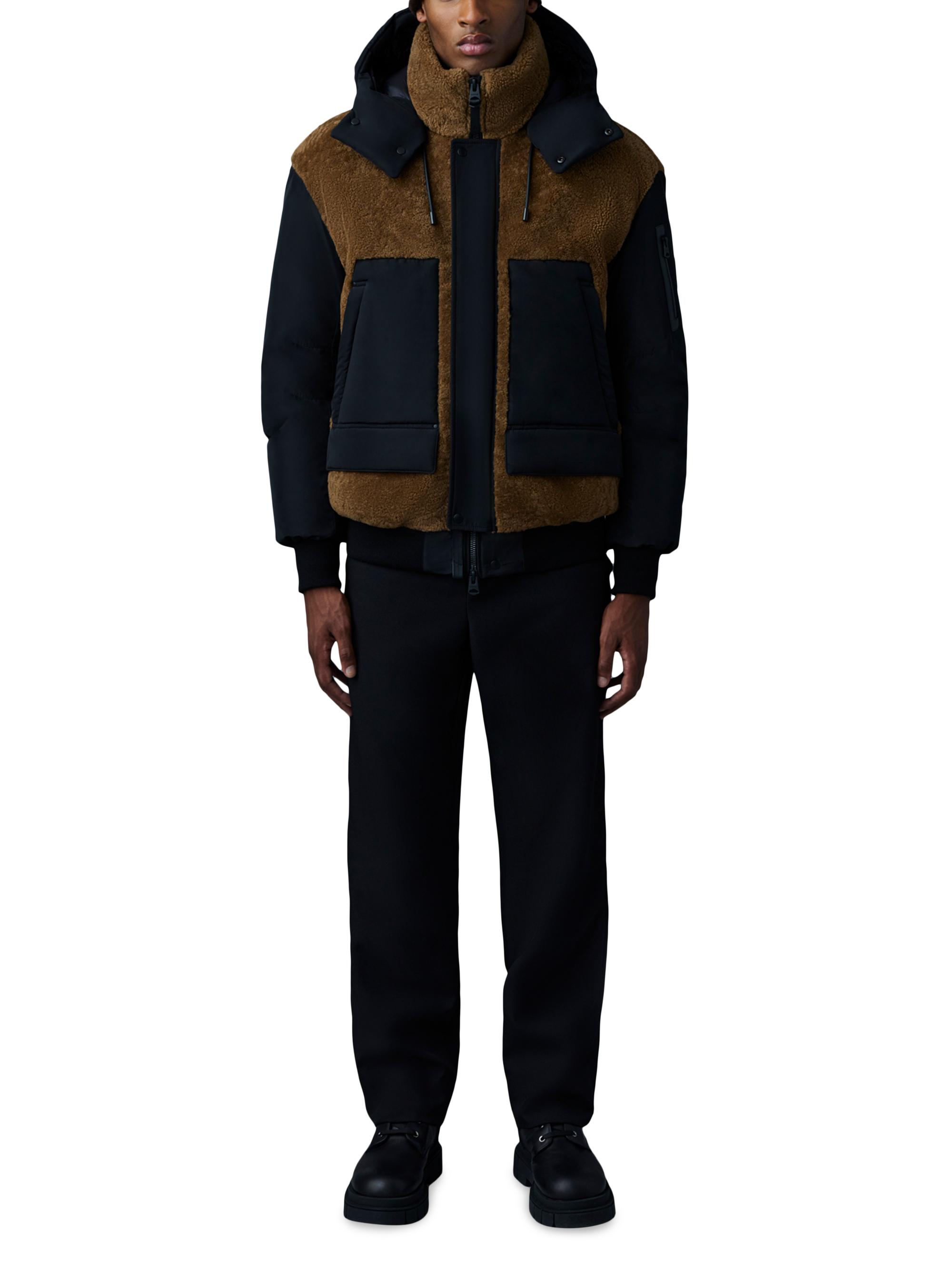 Mackage Viggo Mixed-Media Shearling Down Jacket | Saks Fifth Avenue